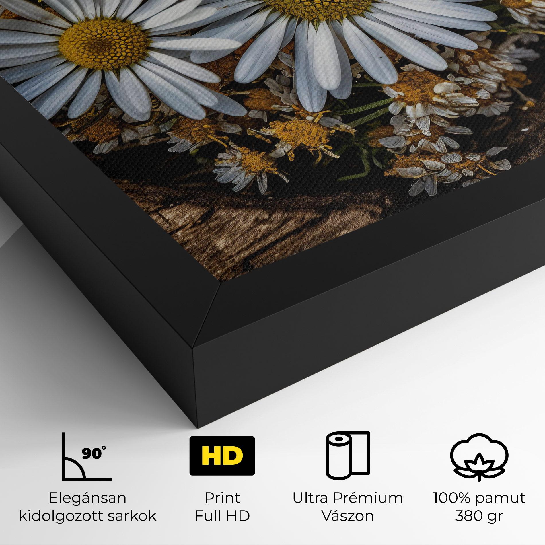 Vászonkép Heart Shaped Daisy mockup 4