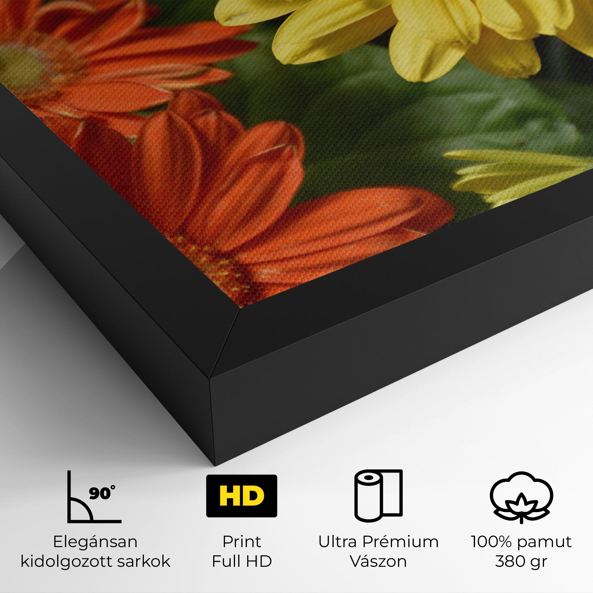 Vászonkép Orange Yellow Daisy mockup 4