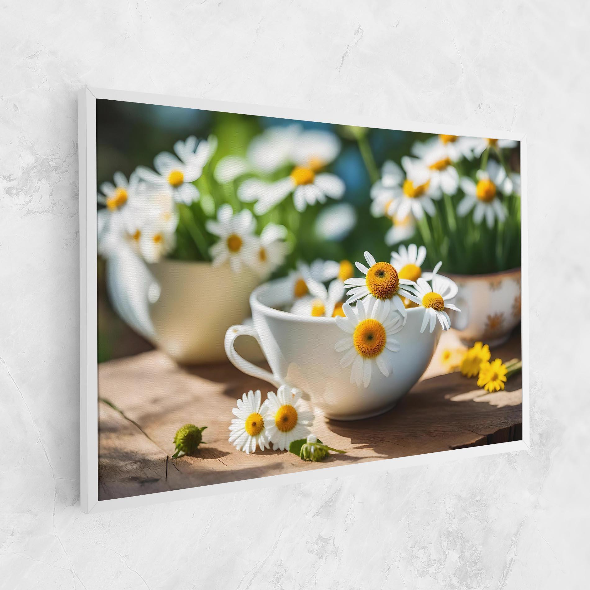 Vászonkép Daisies In A Cup mockup 1