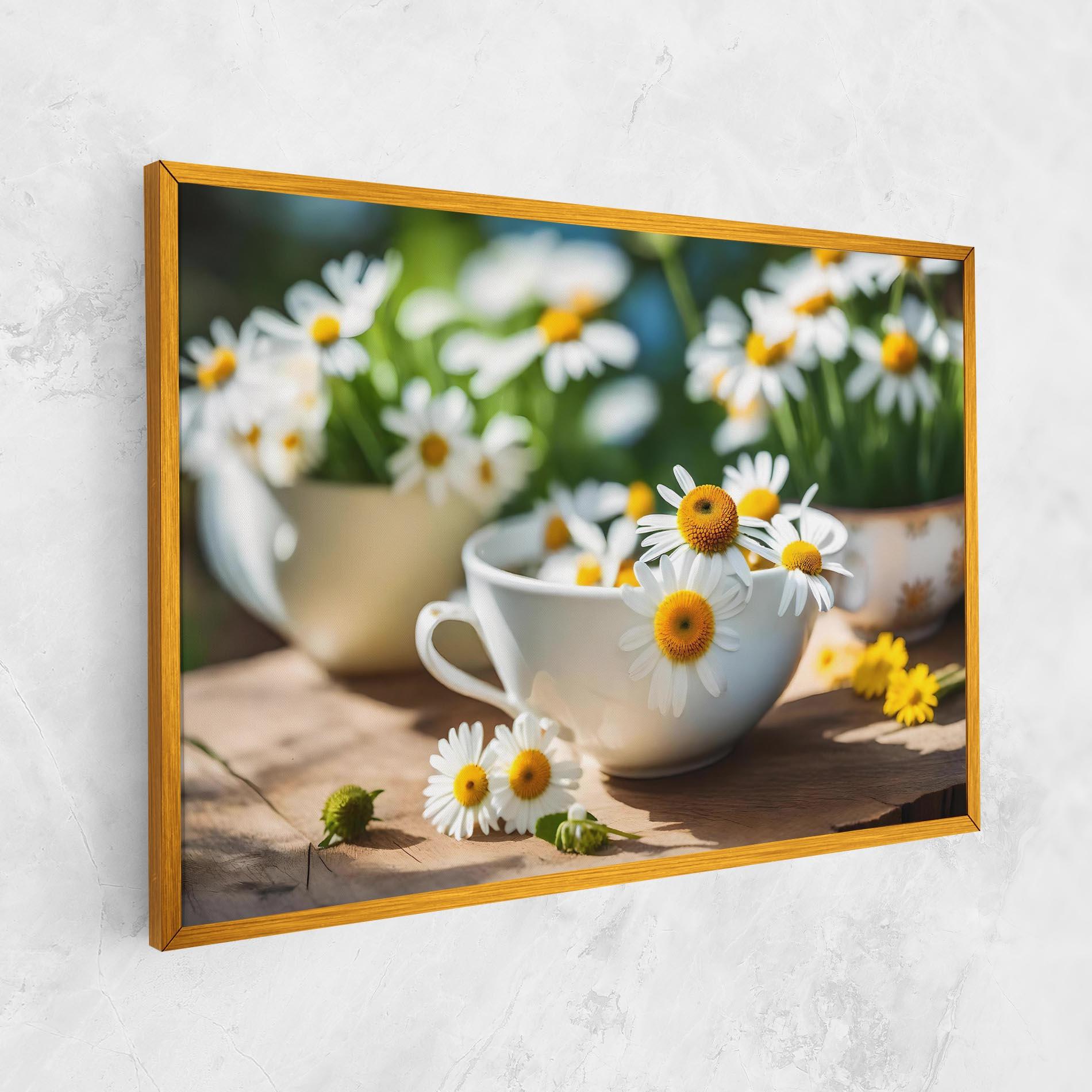 Vászonkép Daisies In A Cup mockup 1