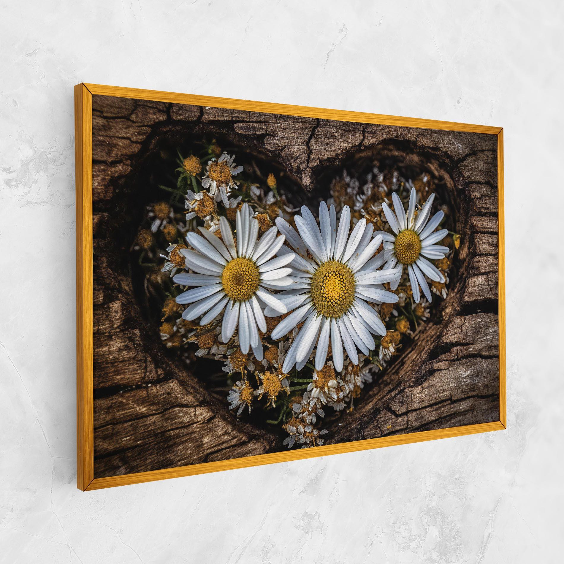 Vászonkép Heart Shaped Daisy mockup 1