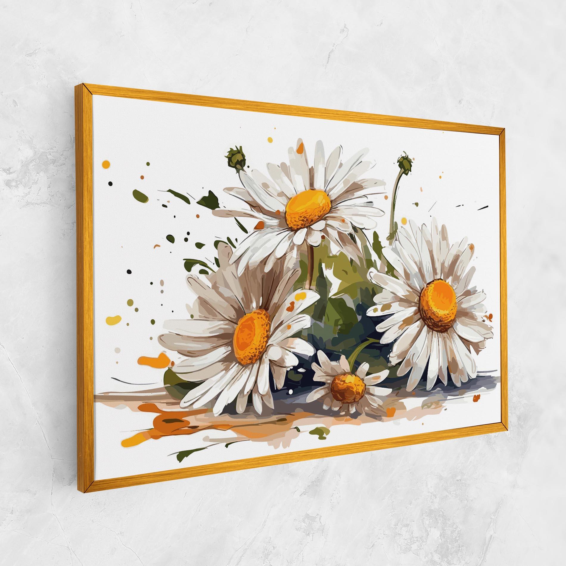 Vászonkép White Beautiful Daisy mockup 1