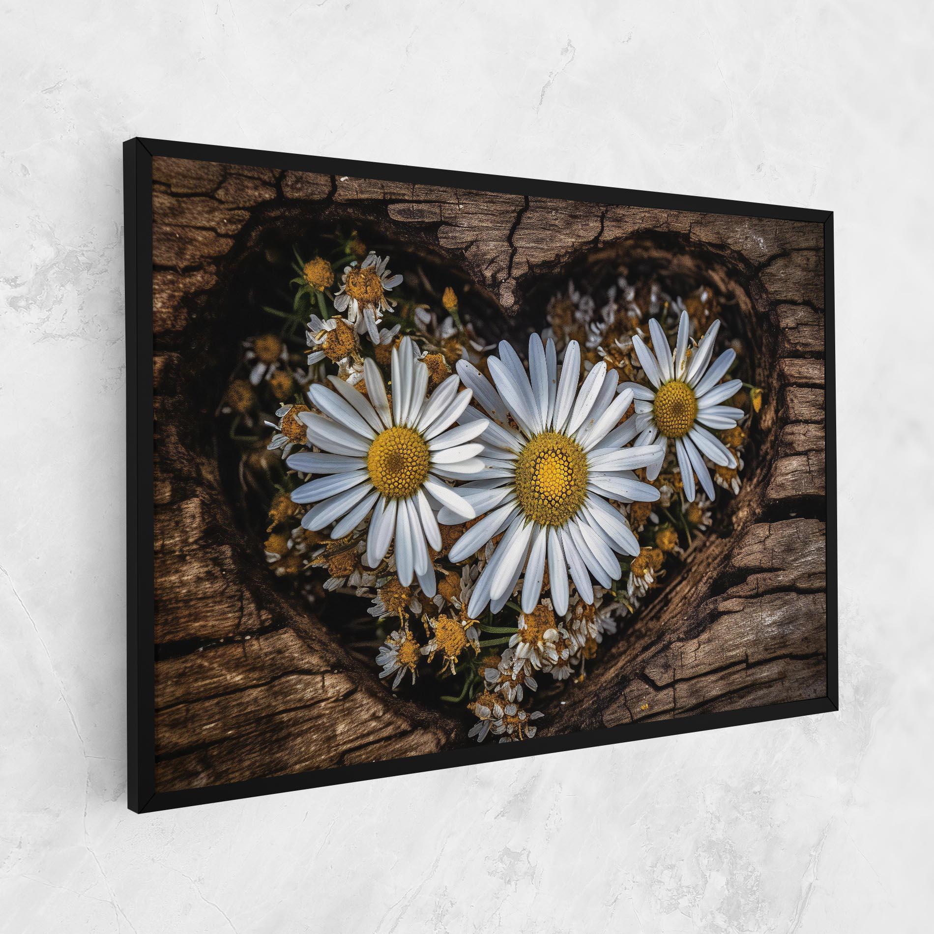 Vászonkép Heart Shaped Daisy mockup 1