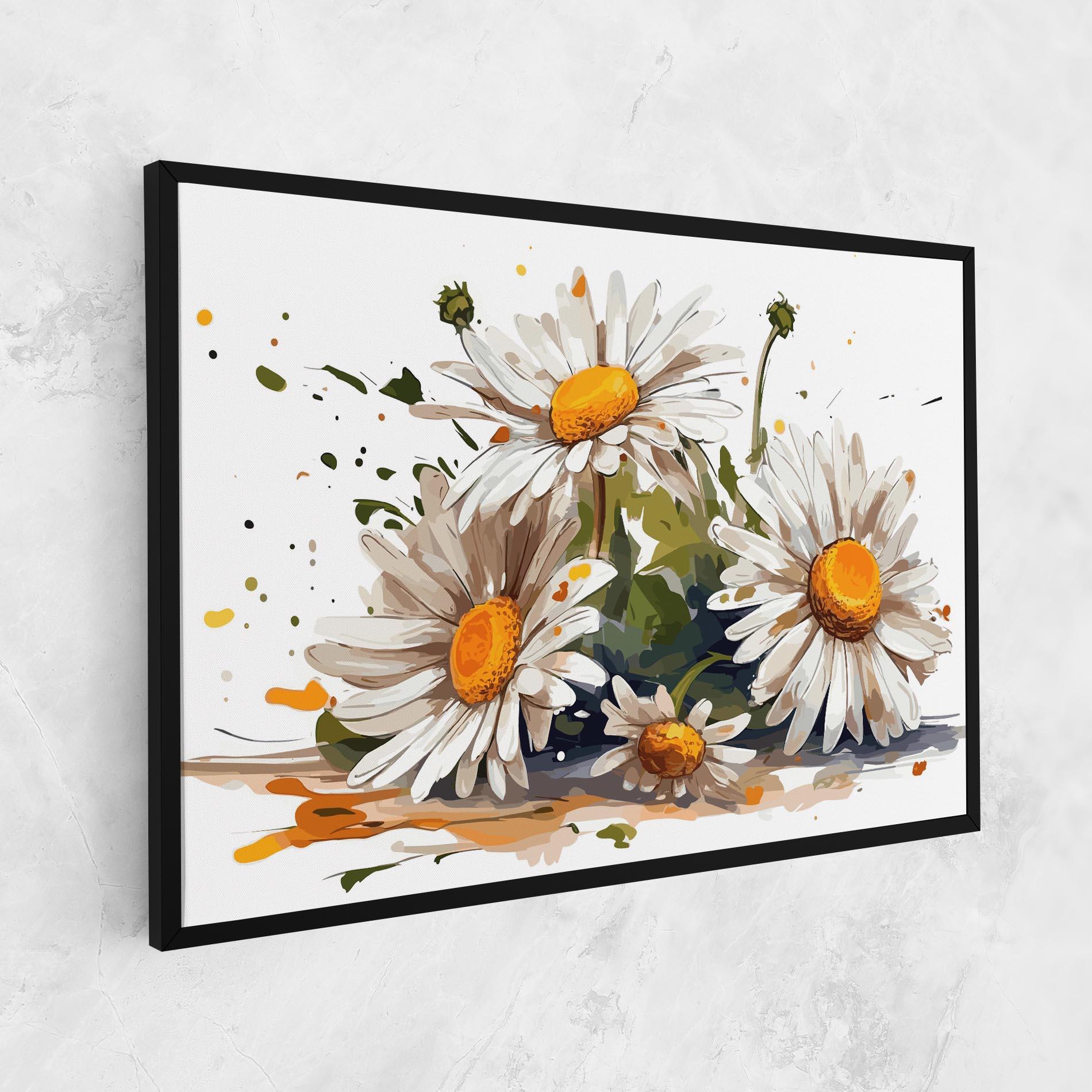 Vászonkép White Beautiful Daisy mockup 1