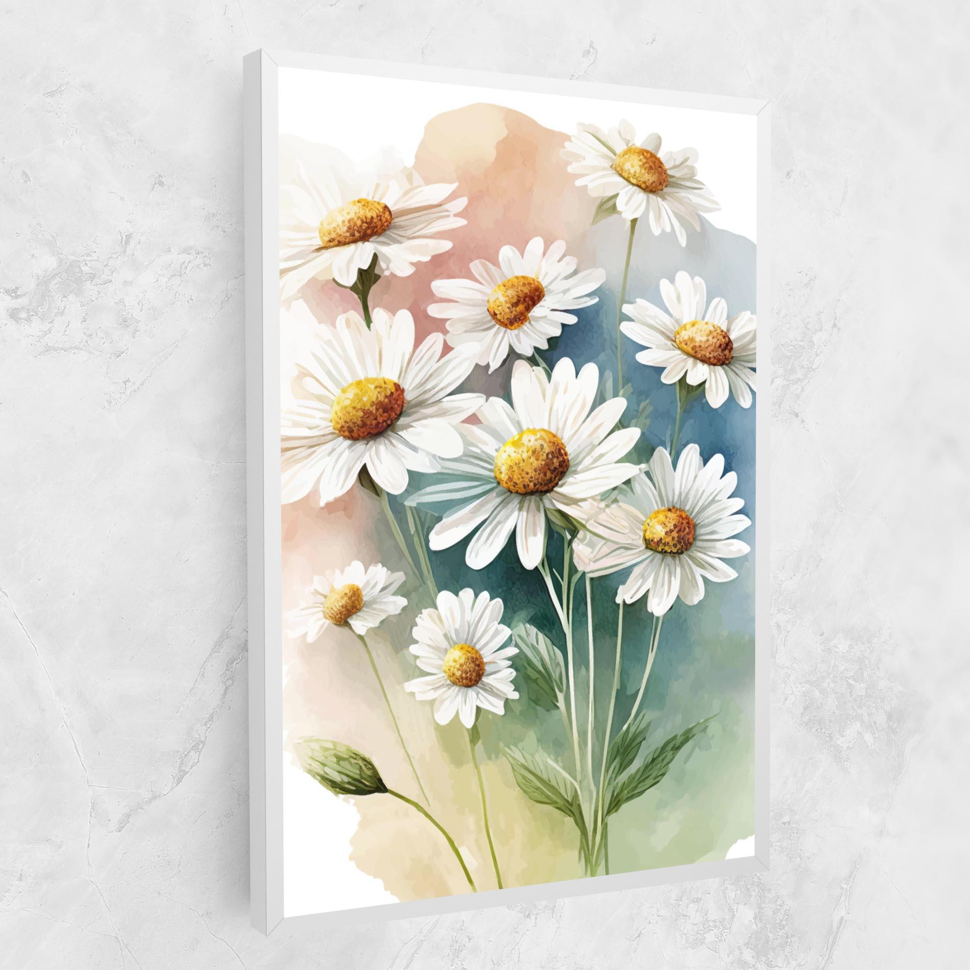 Vászonkép White Daisy Art mockup 1