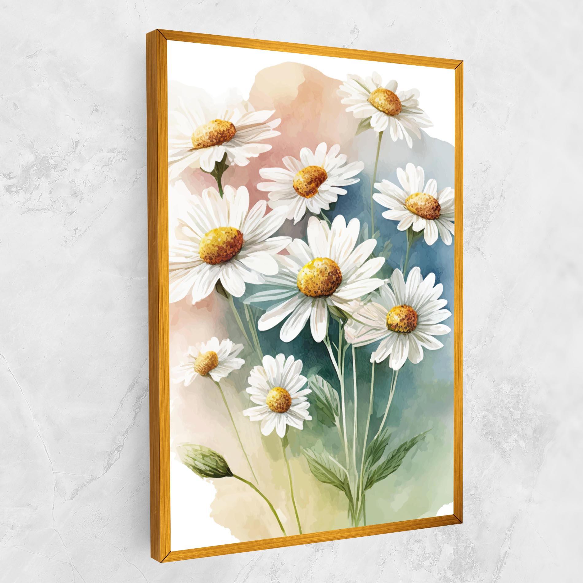Vászonkép White Daisy Art mockup 1