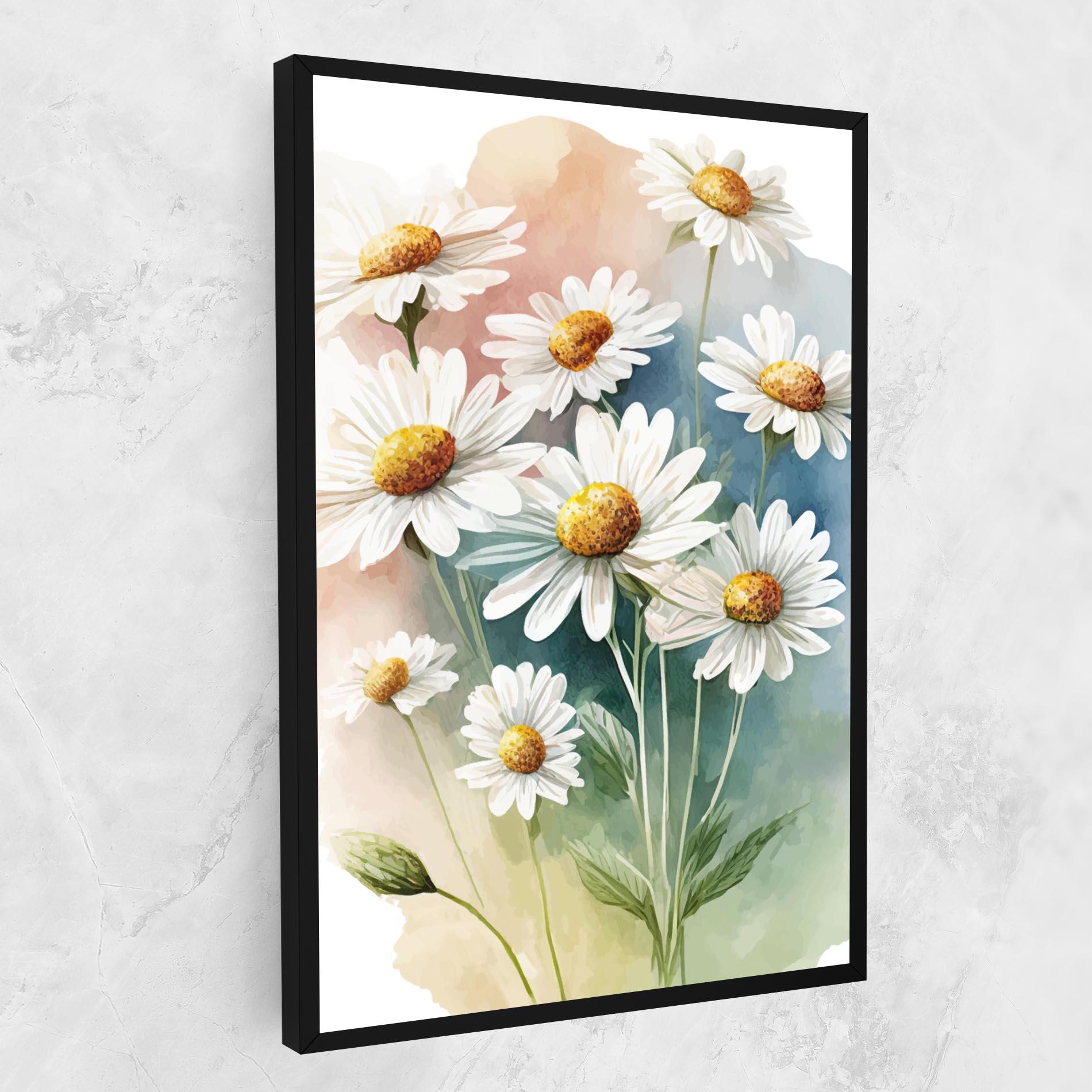 Vászonkép White Daisy Art mockup 1