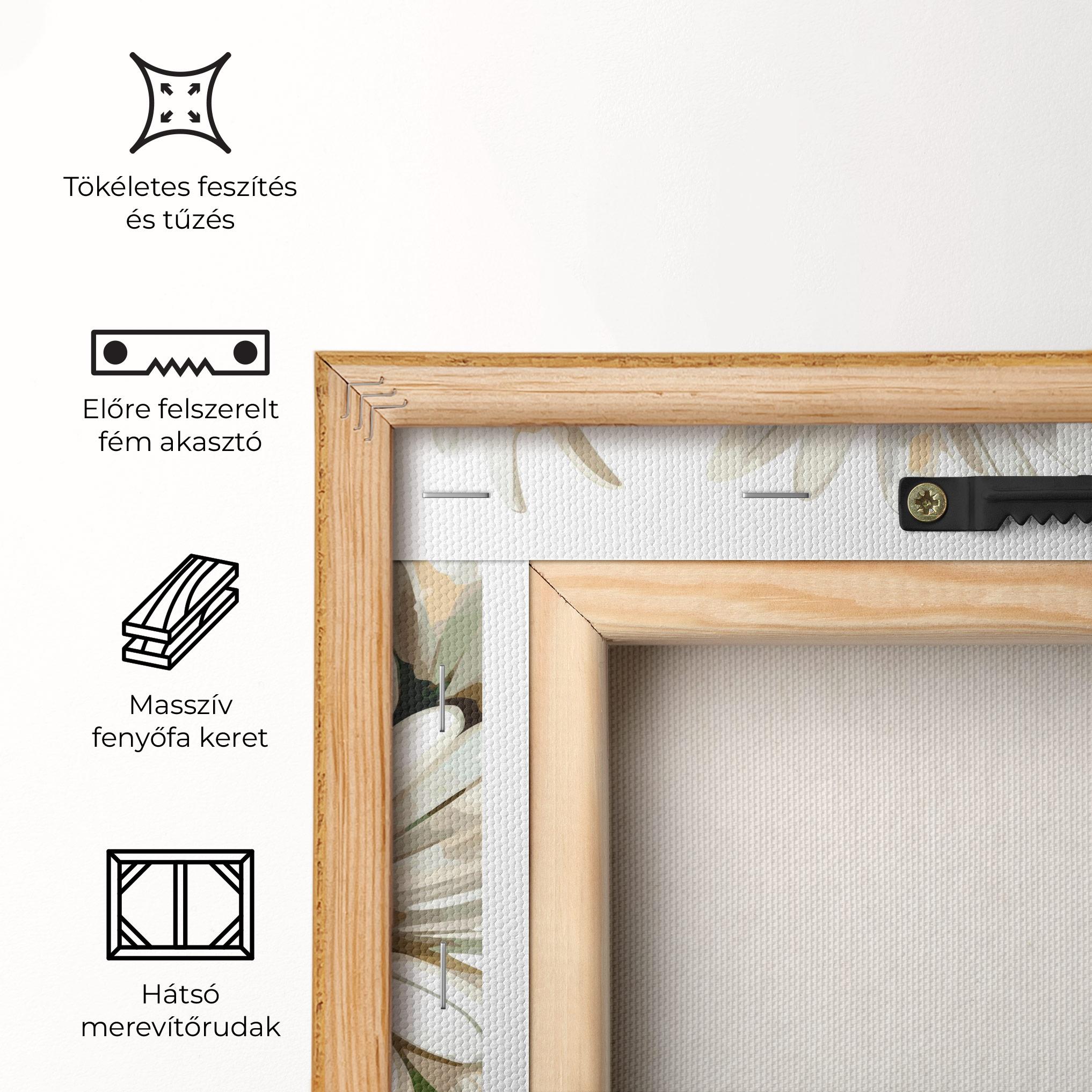 Vászonkép Grey White Daisy mockup 5