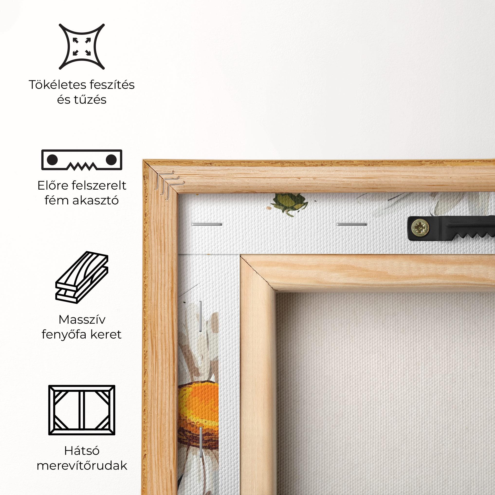 Vászonkép White Beautiful Daisy mockup 5