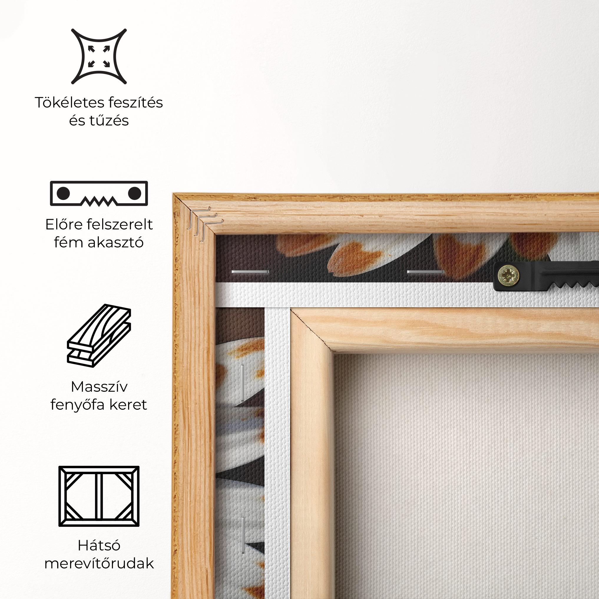 Vászonkép White Brown Daisy mockup 5