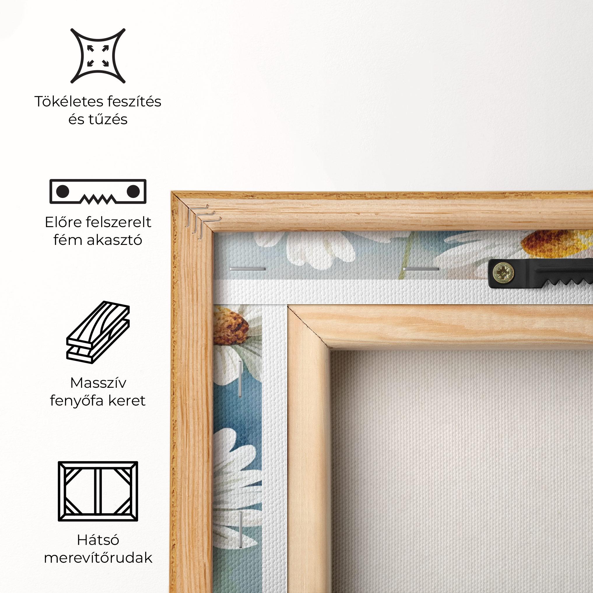 Vászonkép White Daisy Art mockup 5