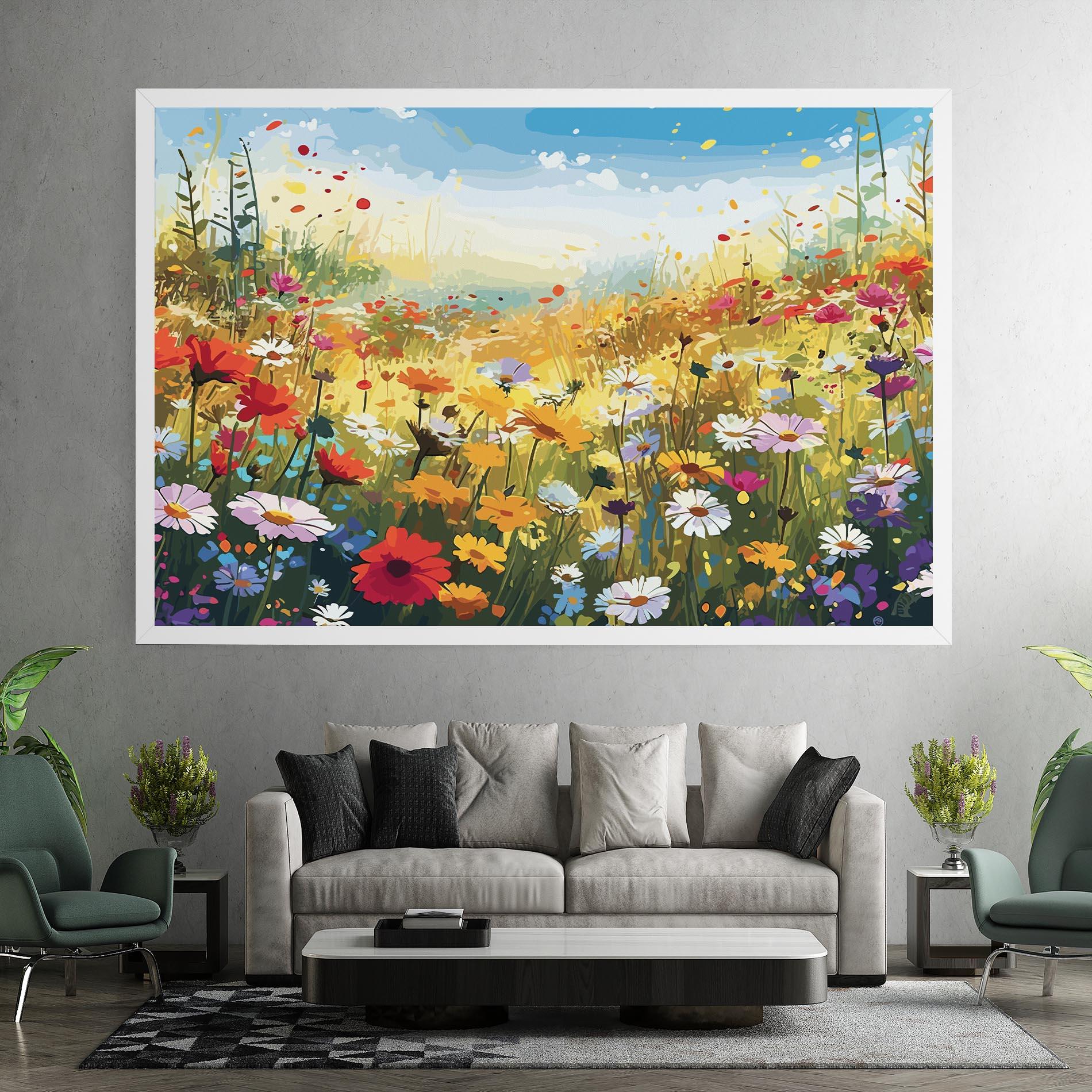 Vászonkép Colorful Daisy Mix mockup 7