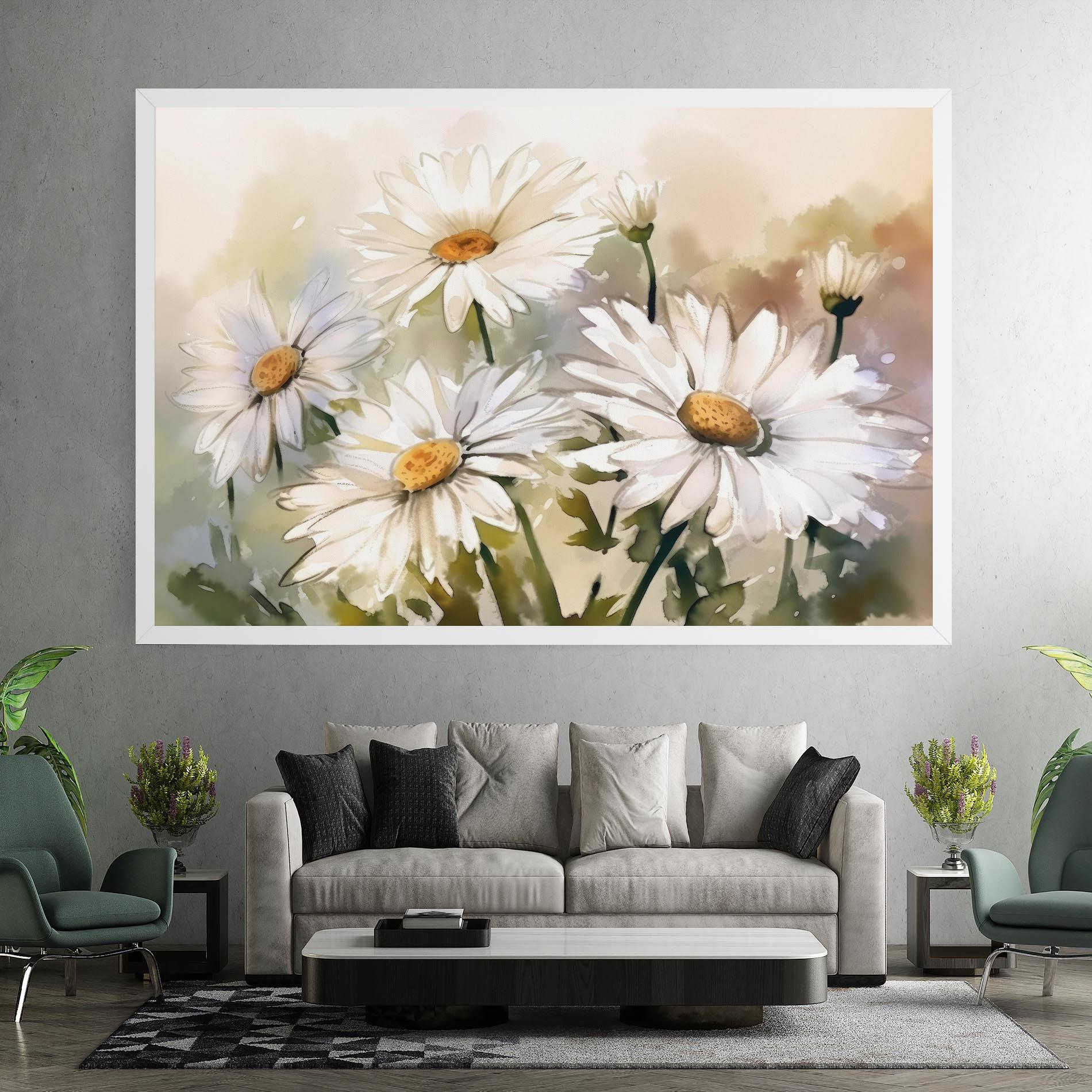 Vászonkép Daisy Painting mockup 7