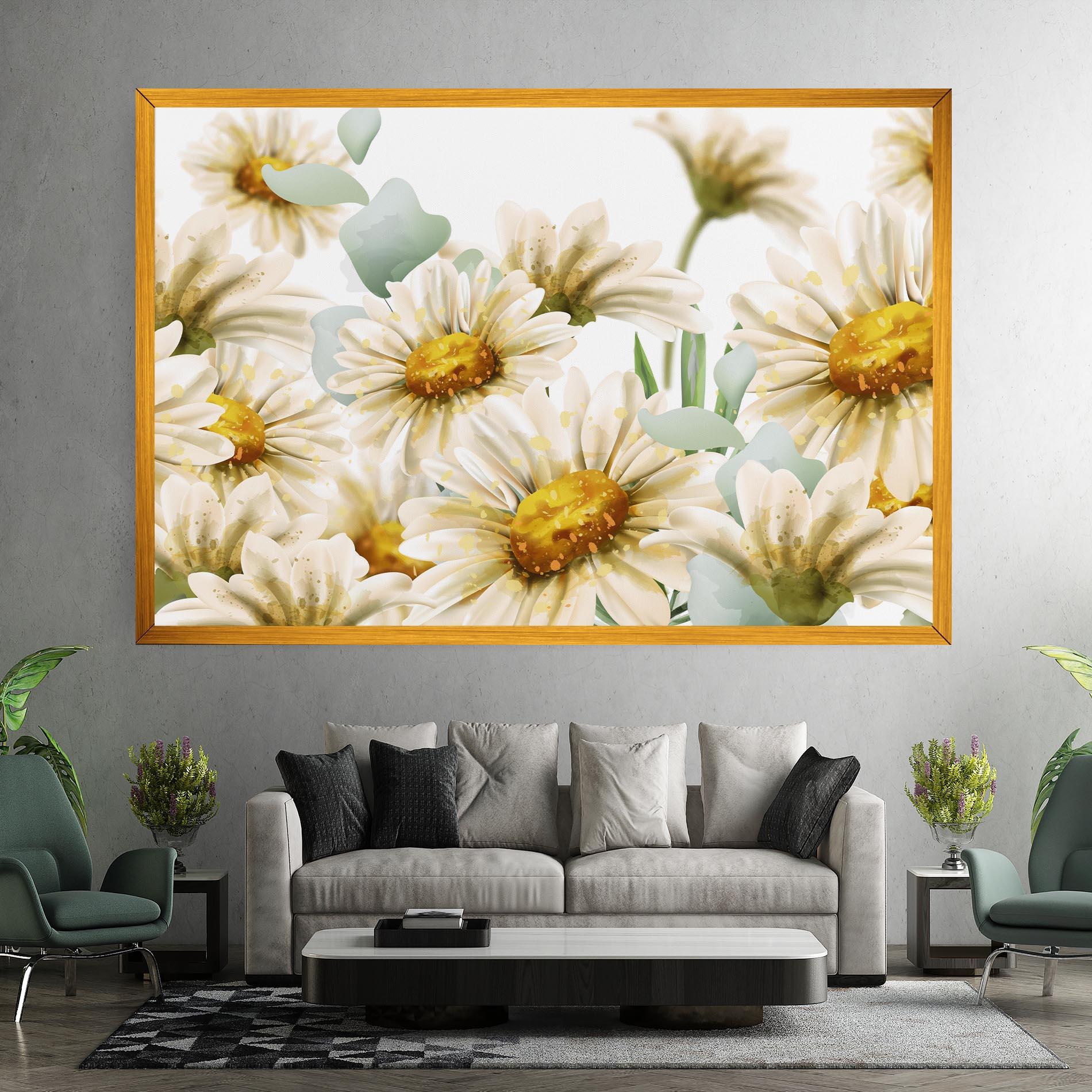 Vászonkép Beautiful Daisy Art mockup 7