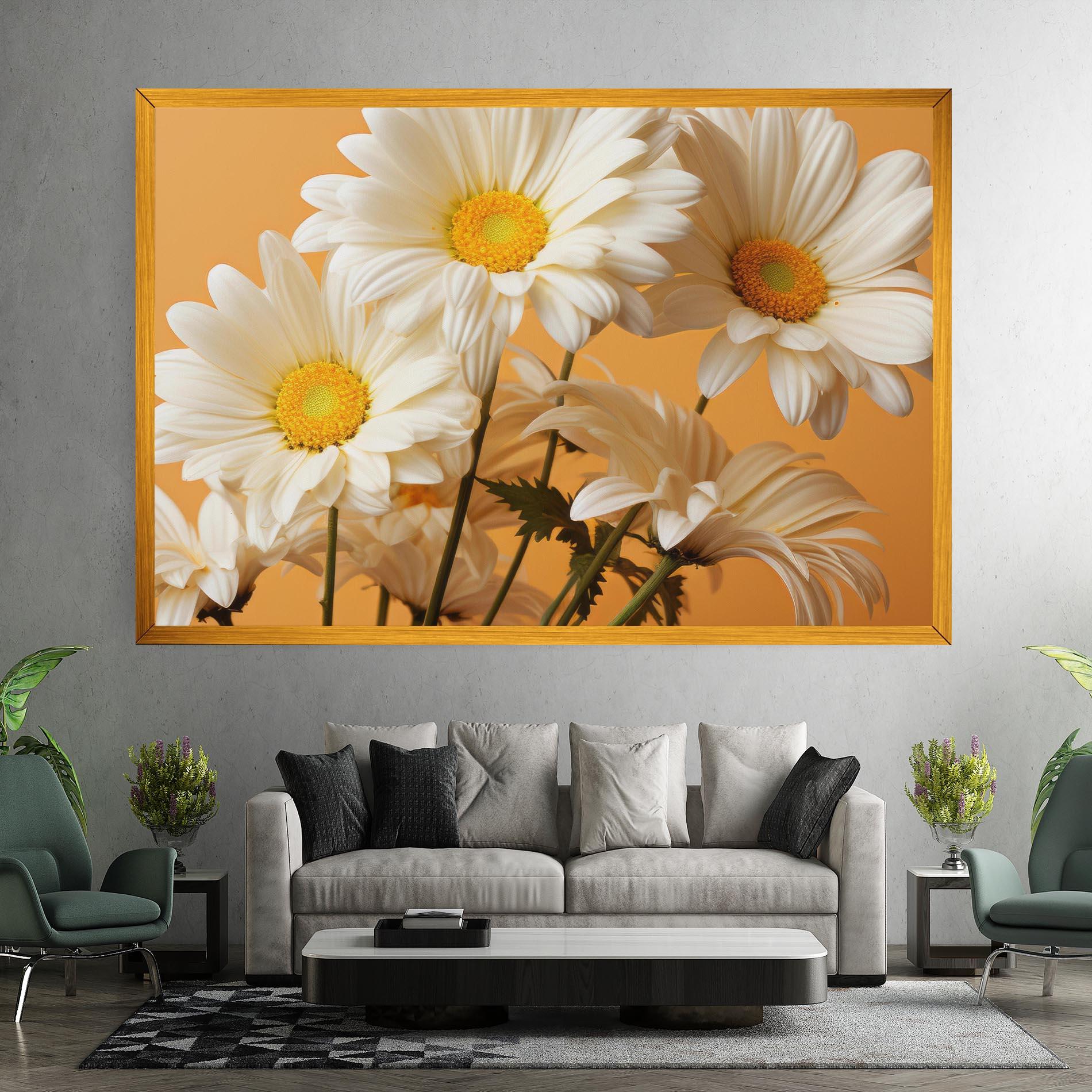 Vászonkép Daisy On Orange mockup 7