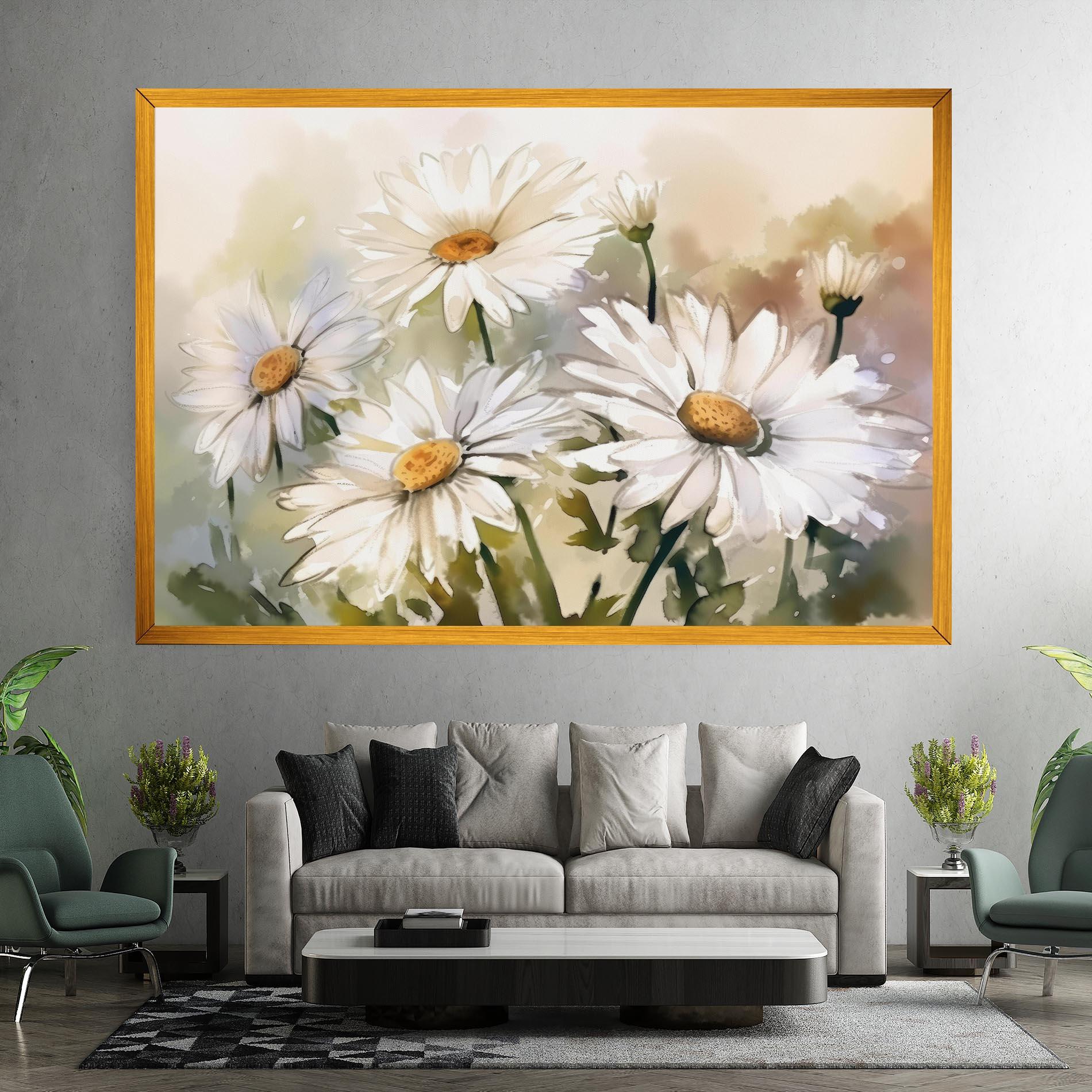 Vászonkép Daisy Painting mockup 7