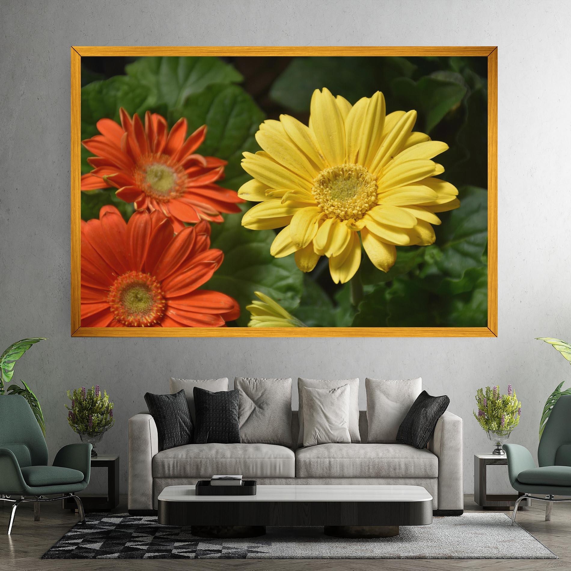 Vászonkép Orange Yellow Daisy mockup 7