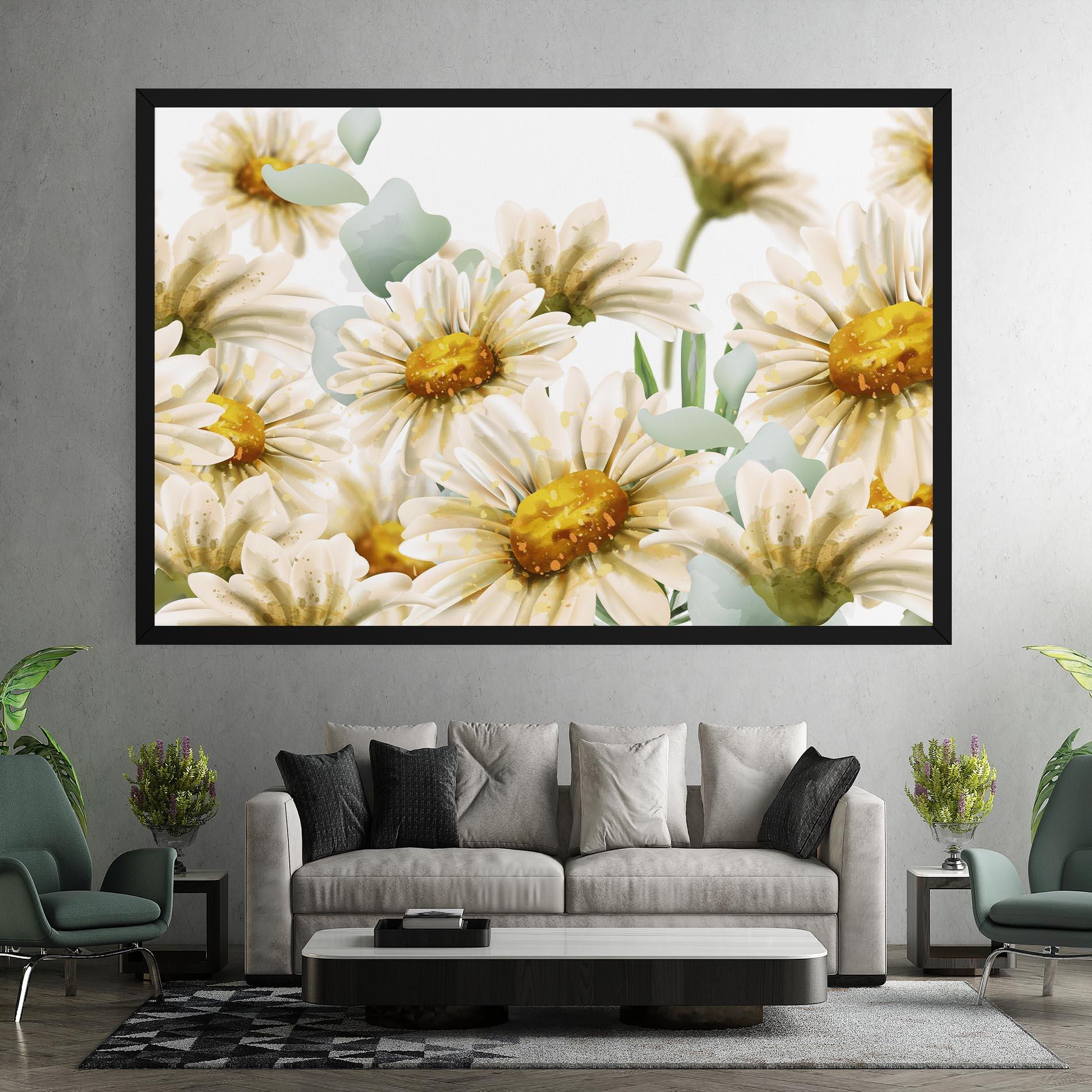 Vászonkép Beautiful Daisy Art mockup 7