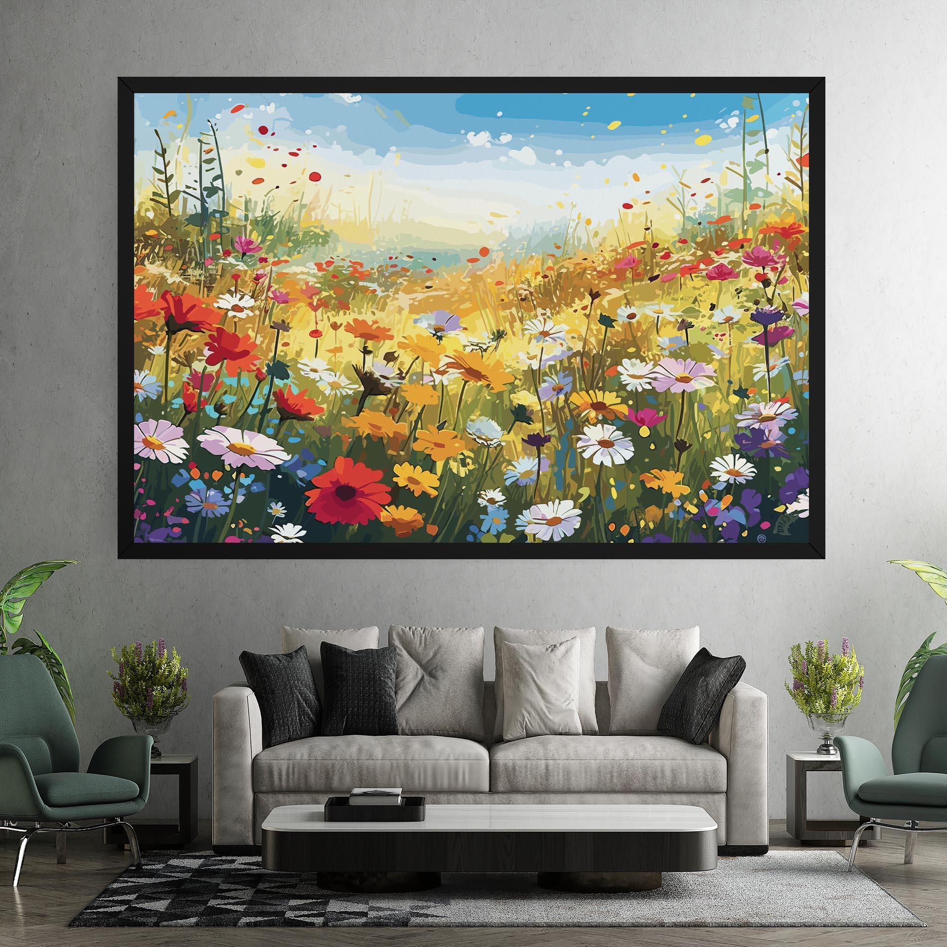 Vászonkép Colorful Daisy Mix mockup 7