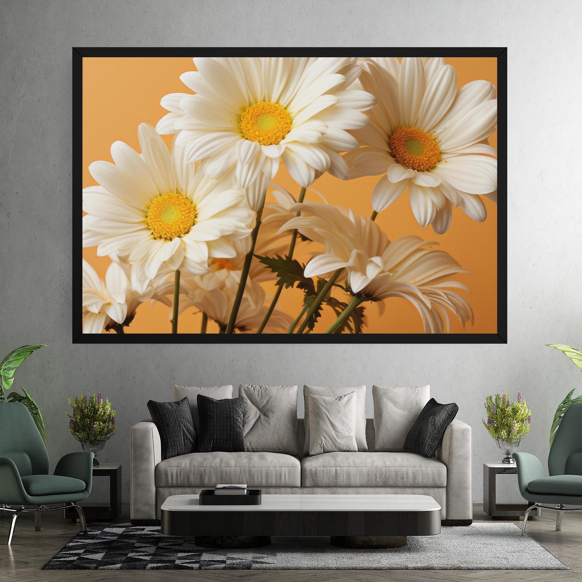 Vászonkép Daisy On Orange mockup 7