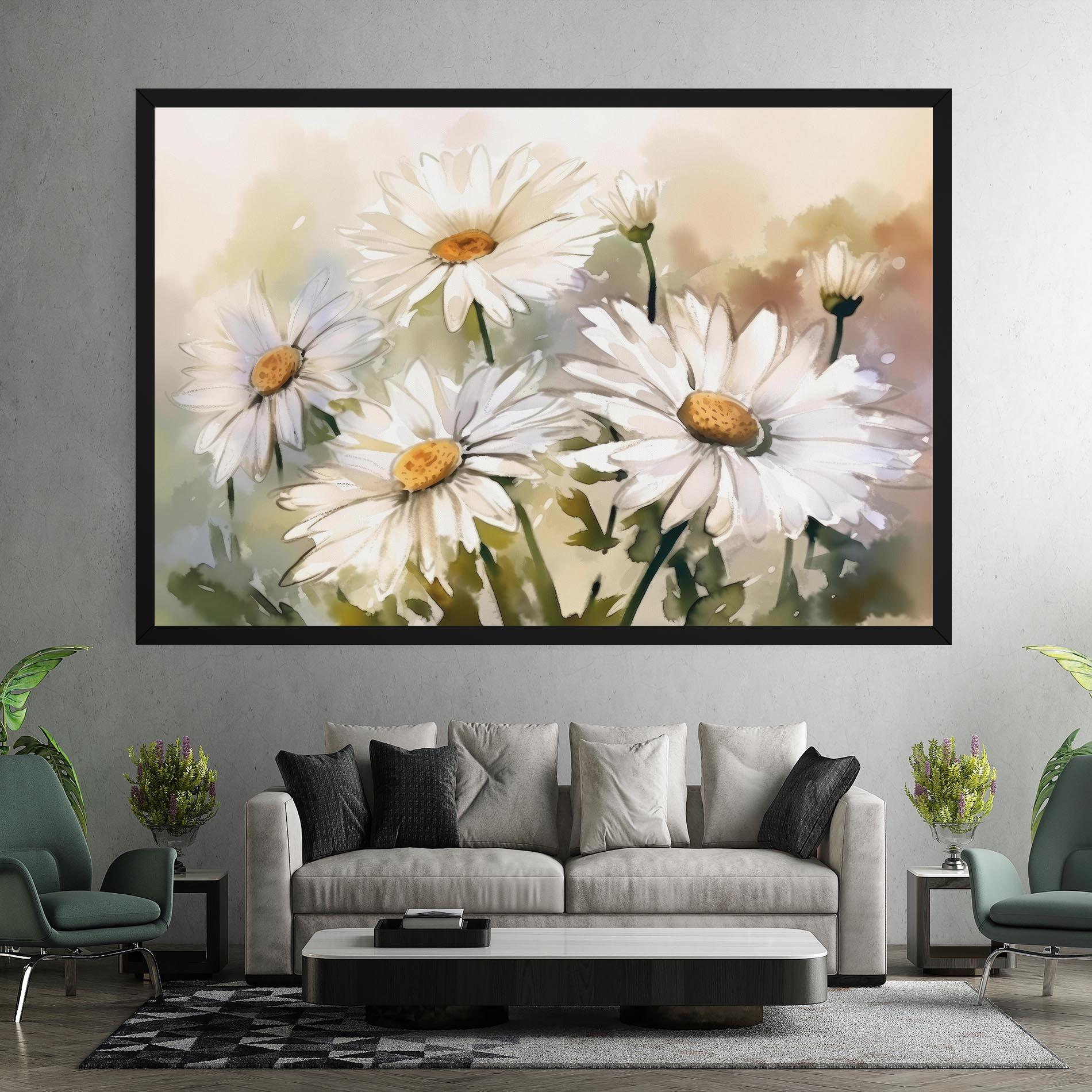 Vászonkép Daisy Painting mockup 7