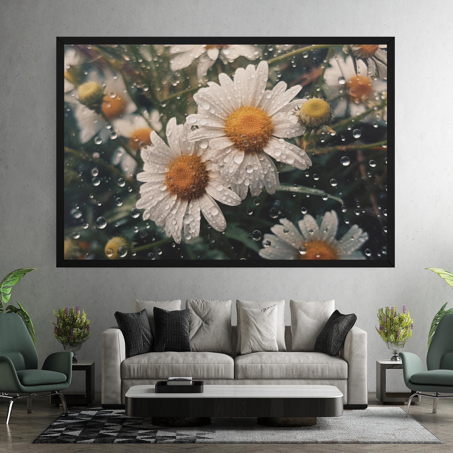 Vászonkép Daisy View After Rain mockup 7