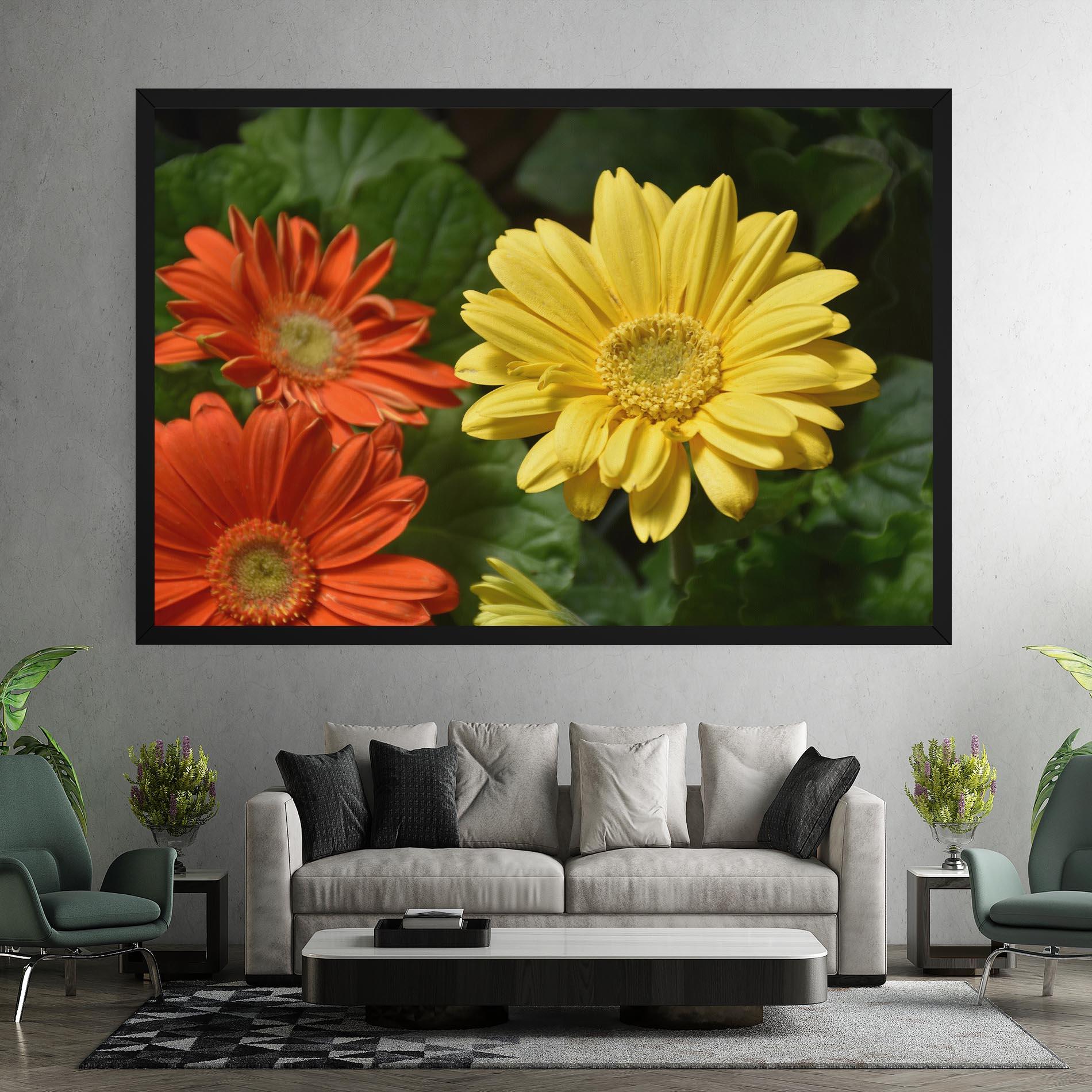 Vászonkép Orange Yellow Daisy mockup 7