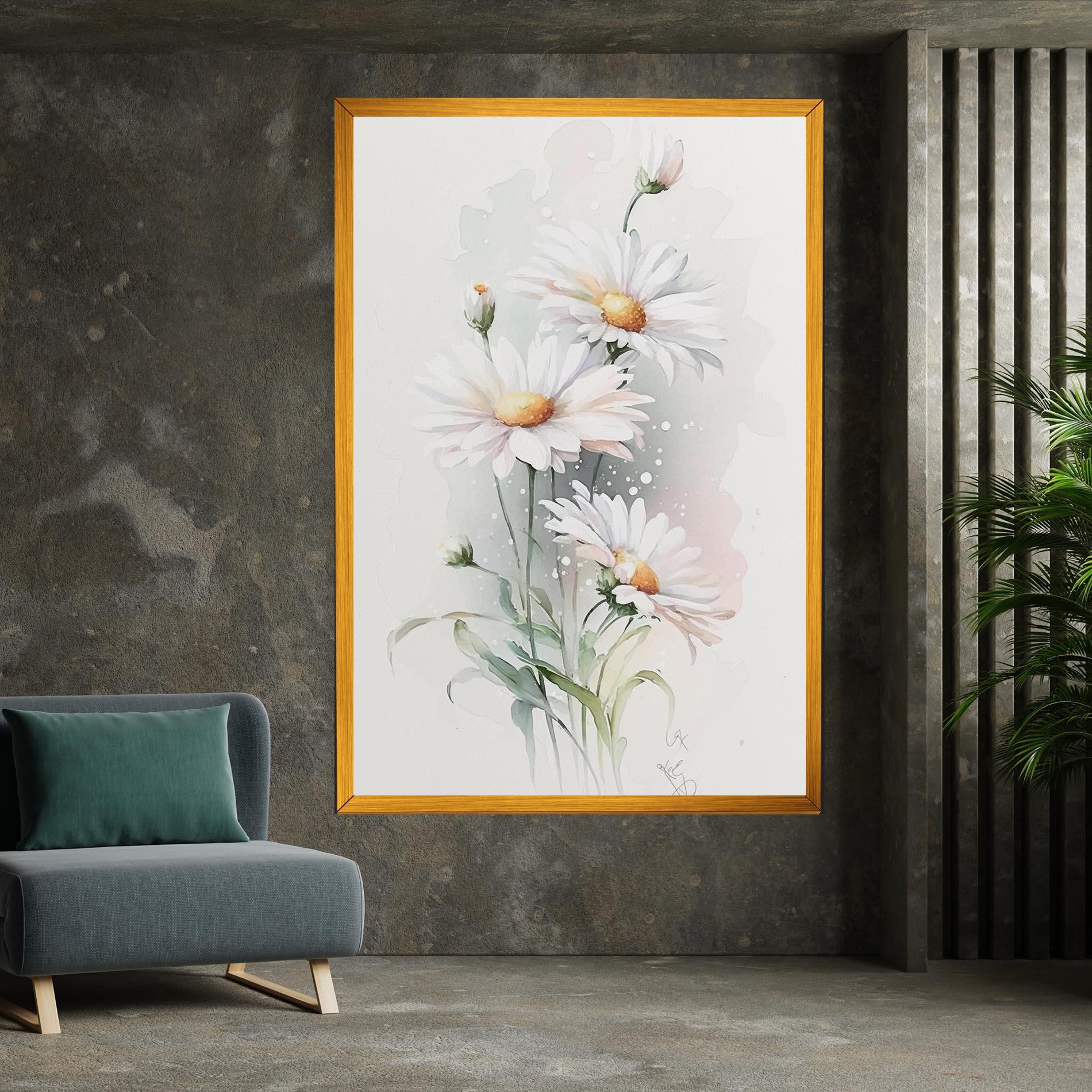 Vászonkép Dreamy White Daisy mockup 7