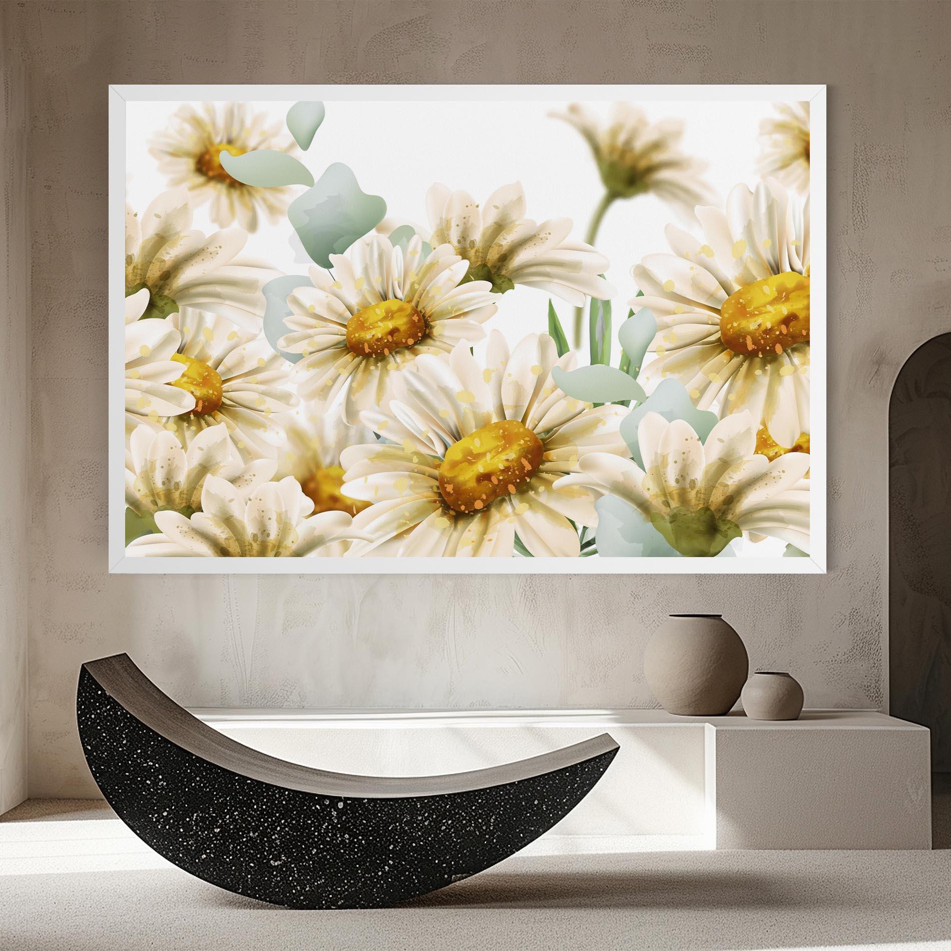 Vászonkép Beautiful Daisy Art mockup 8