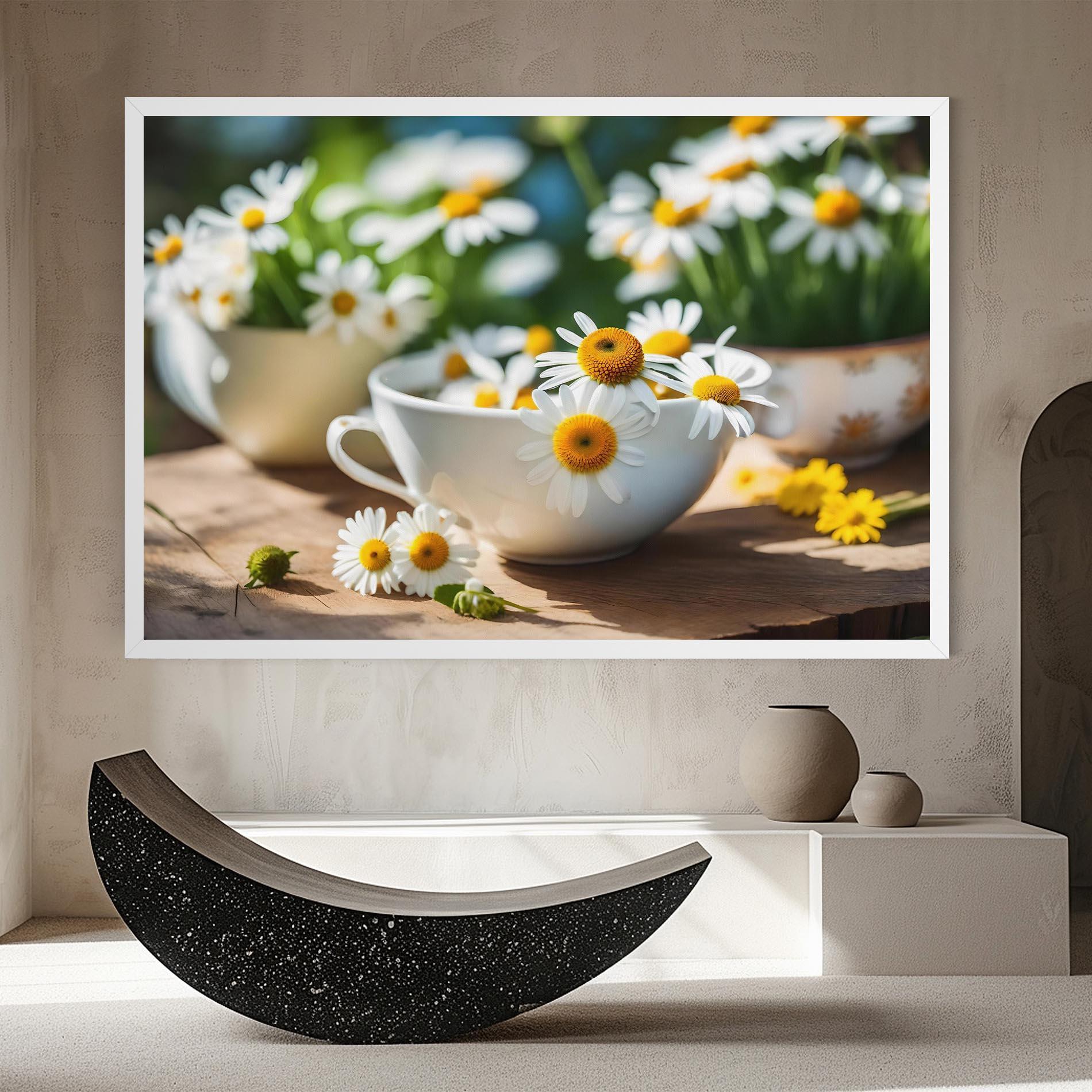 Vászonkép Daisies In A Cup mockup 8