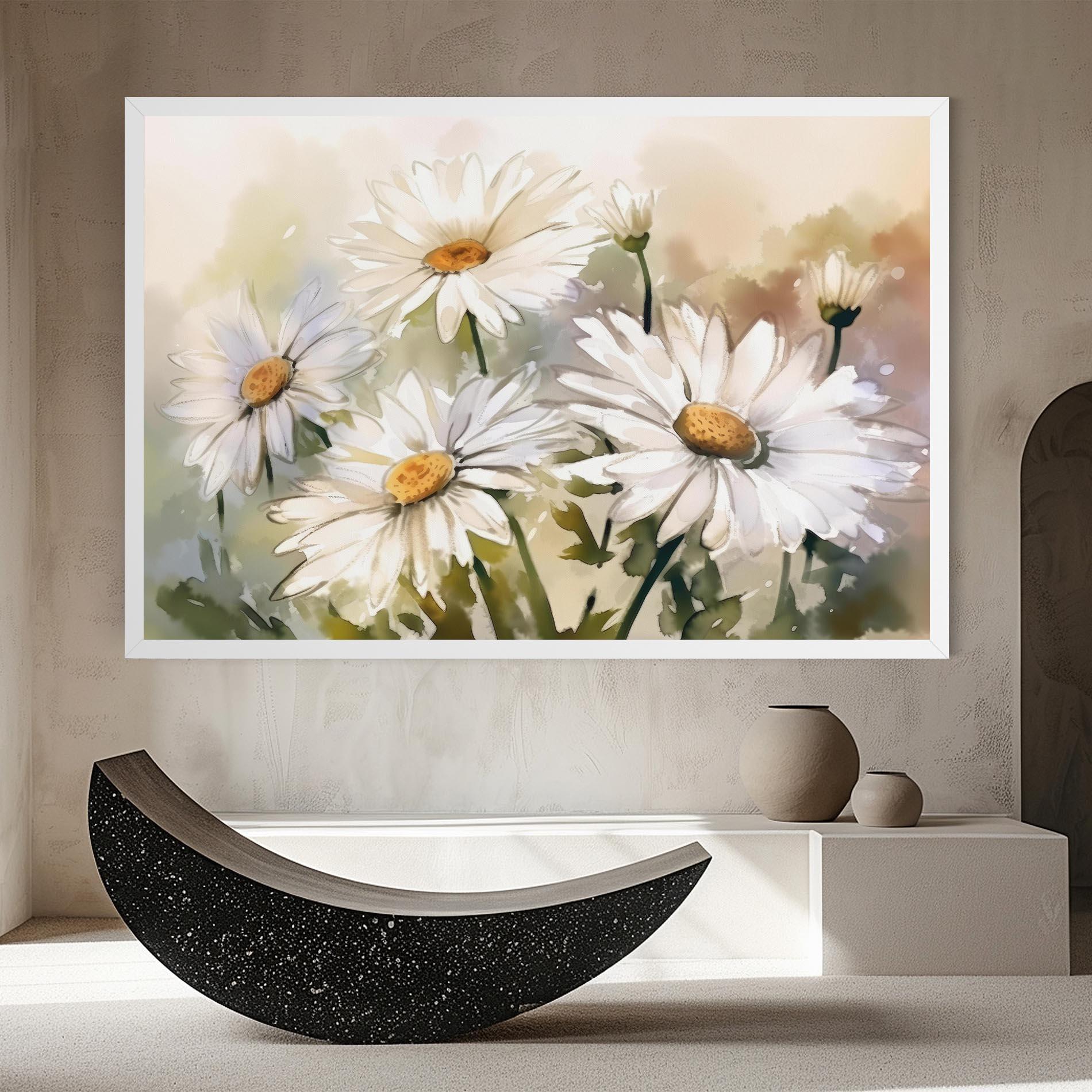 Vászonkép Daisy Painting mockup 8