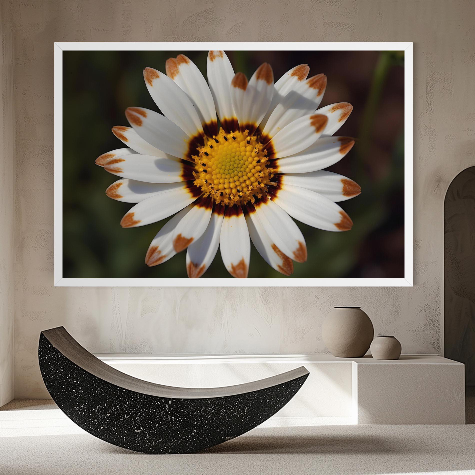 Vászonkép White Brown Daisy mockup 8