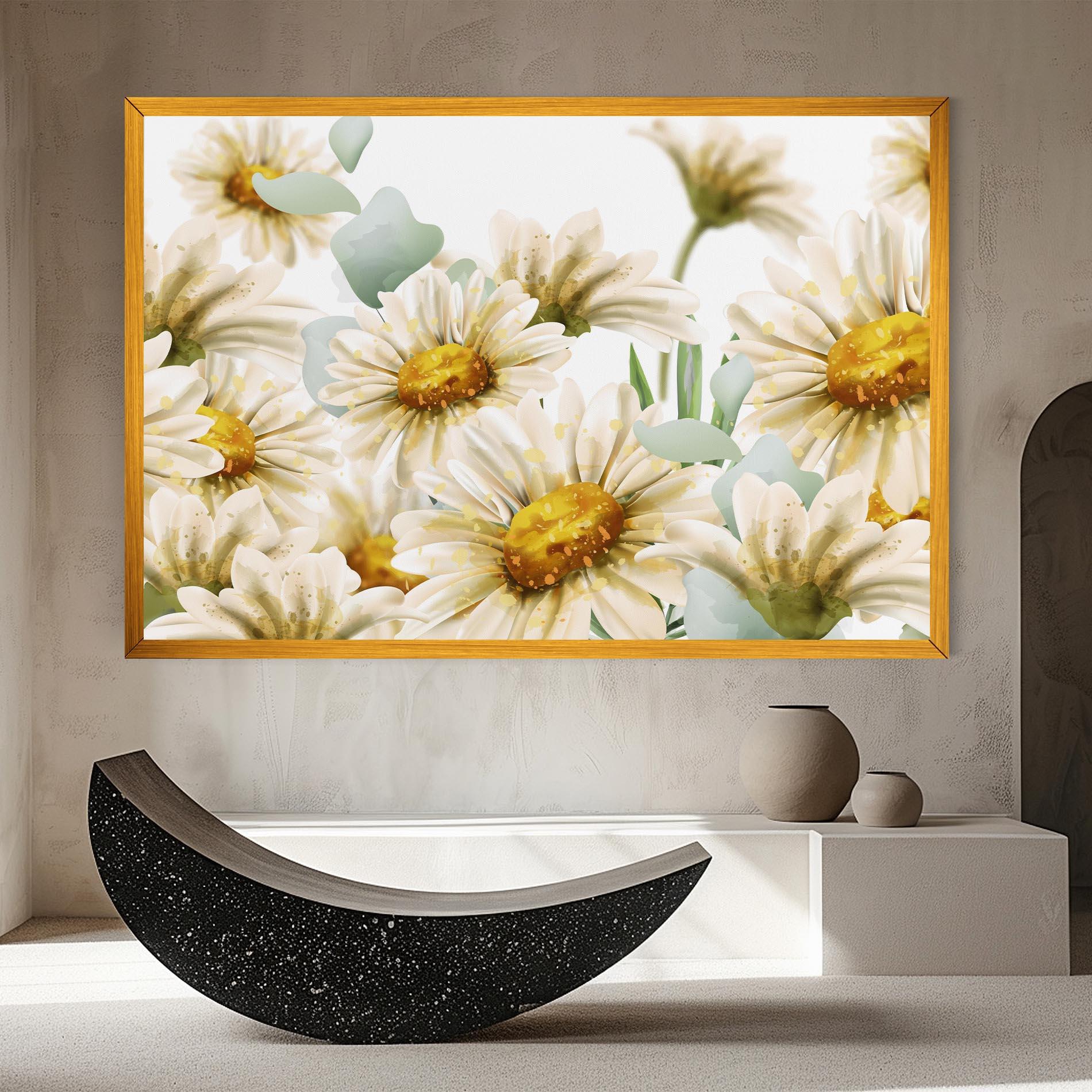 Vászonkép Beautiful Daisy Art mockup 8
