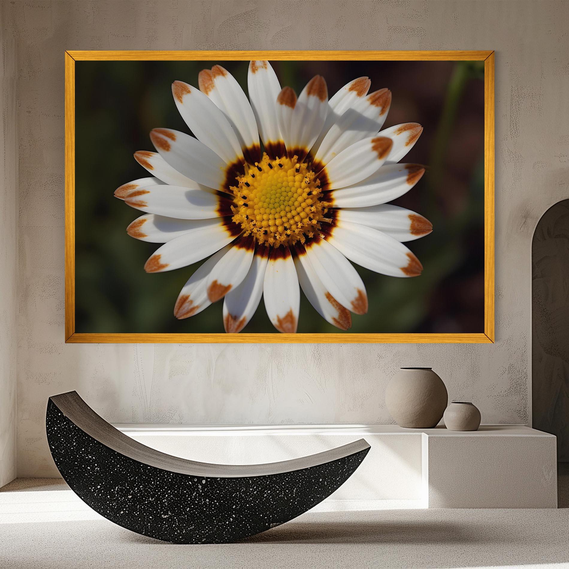 Vászonkép White Brown Daisy mockup 8