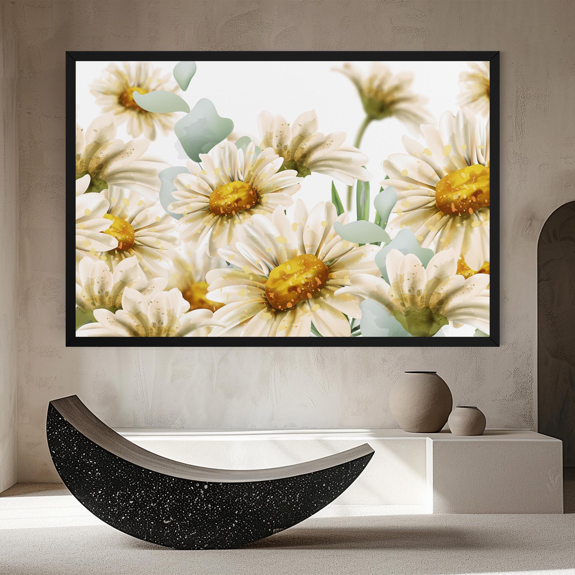 Vászonkép Beautiful Daisy Art mockup 8