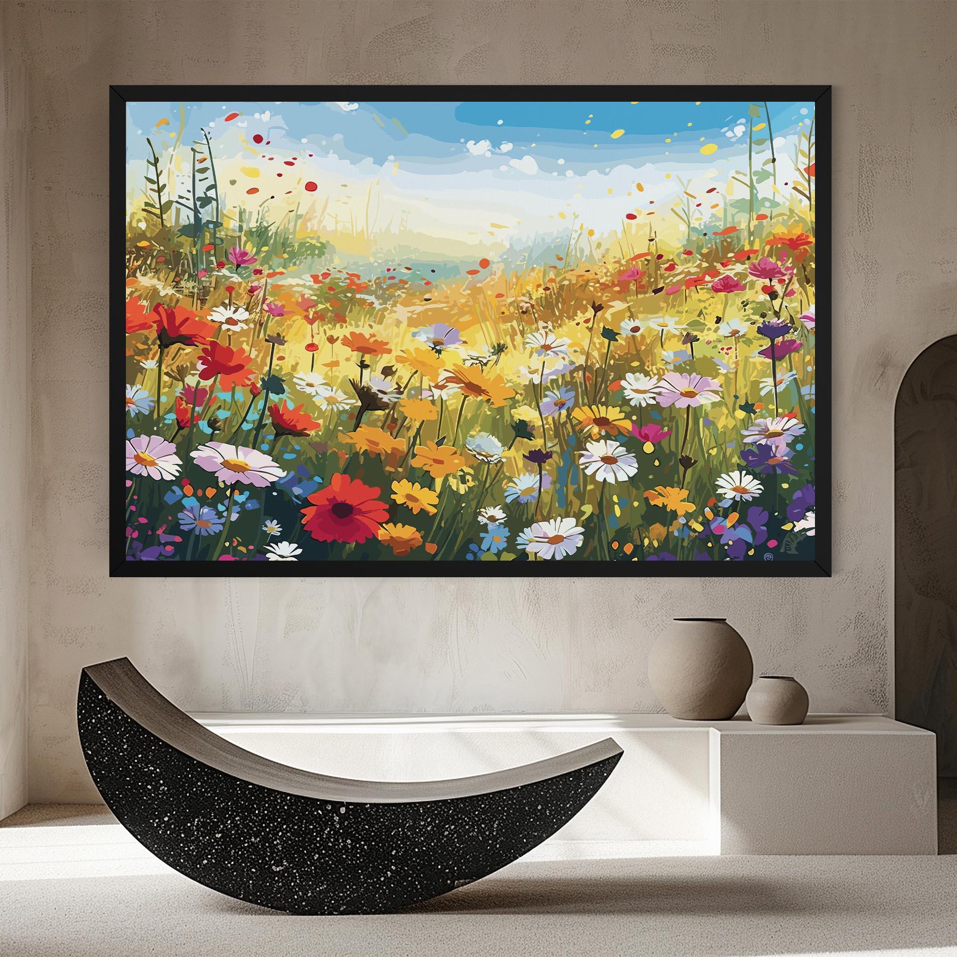 Vászonkép Colorful Daisy Mix mockup 8