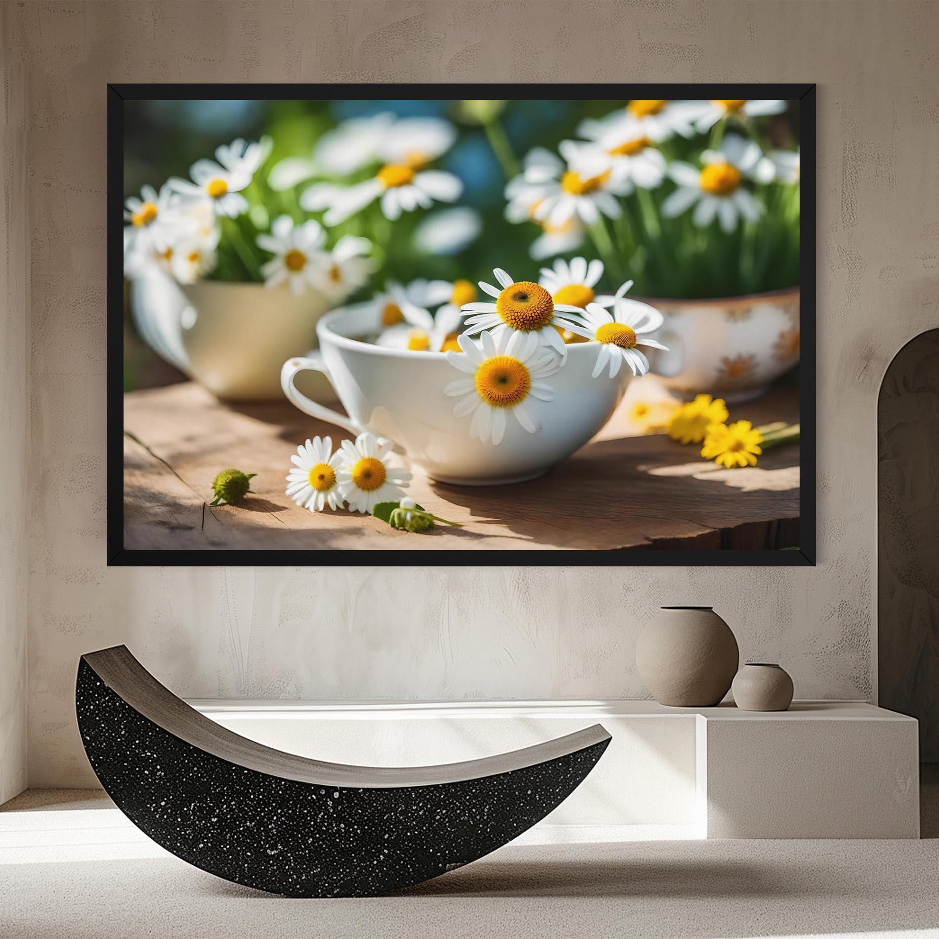 Vászonkép Daisies In A Cup mockup 8