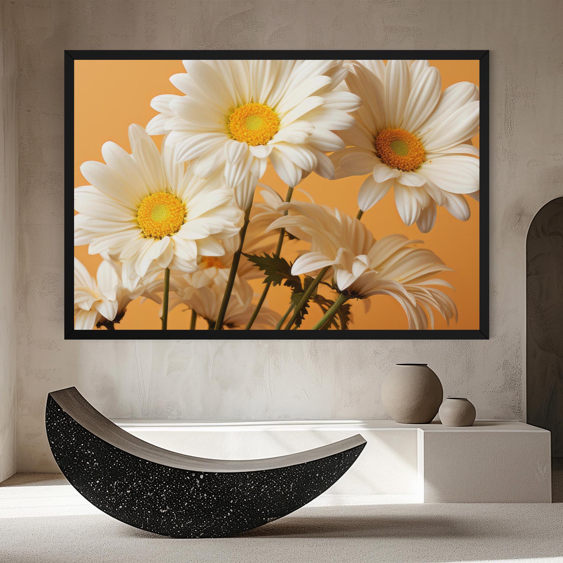 Vászonkép Daisy On Orange mockup 8