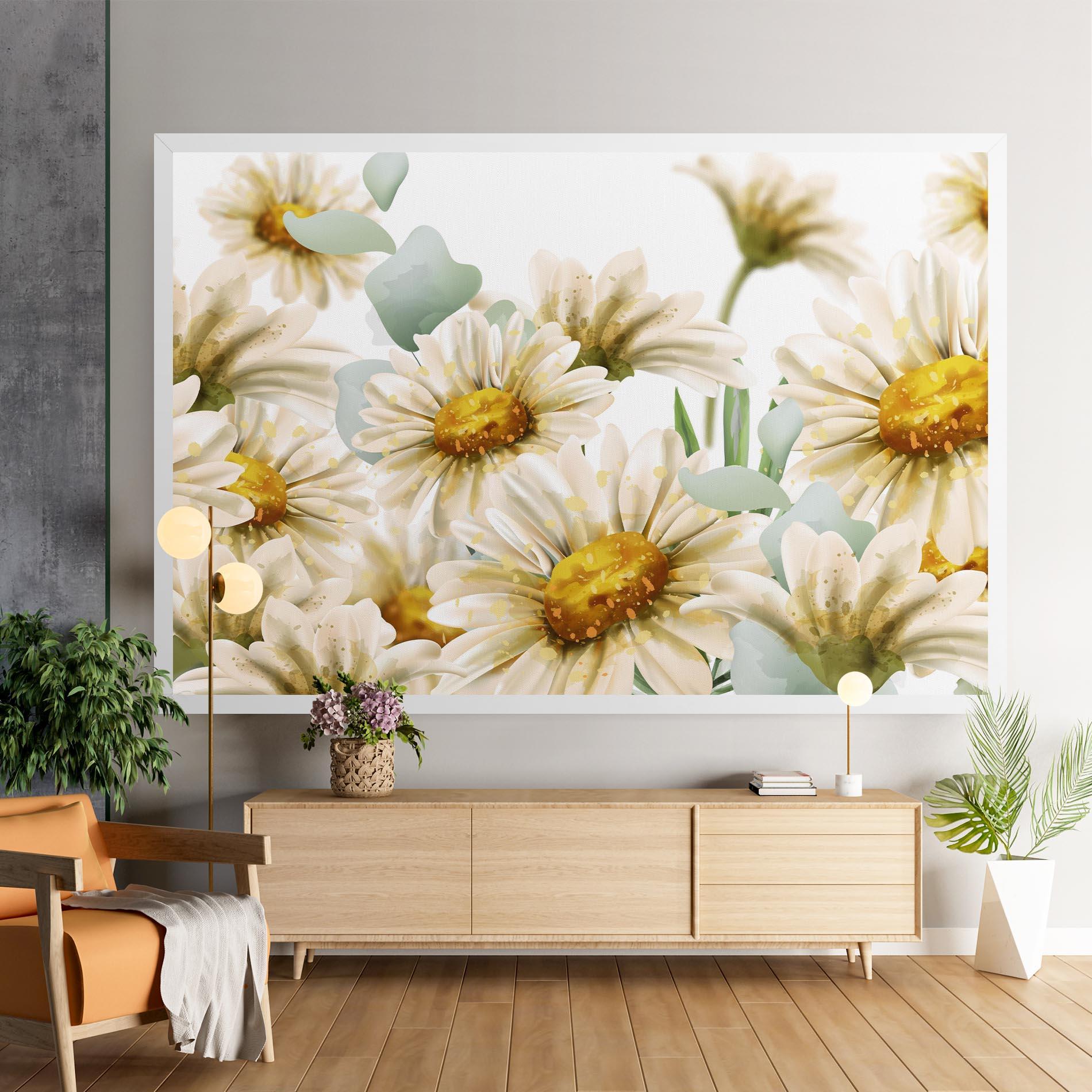 Vászonkép Beautiful Daisy Art mockup 9