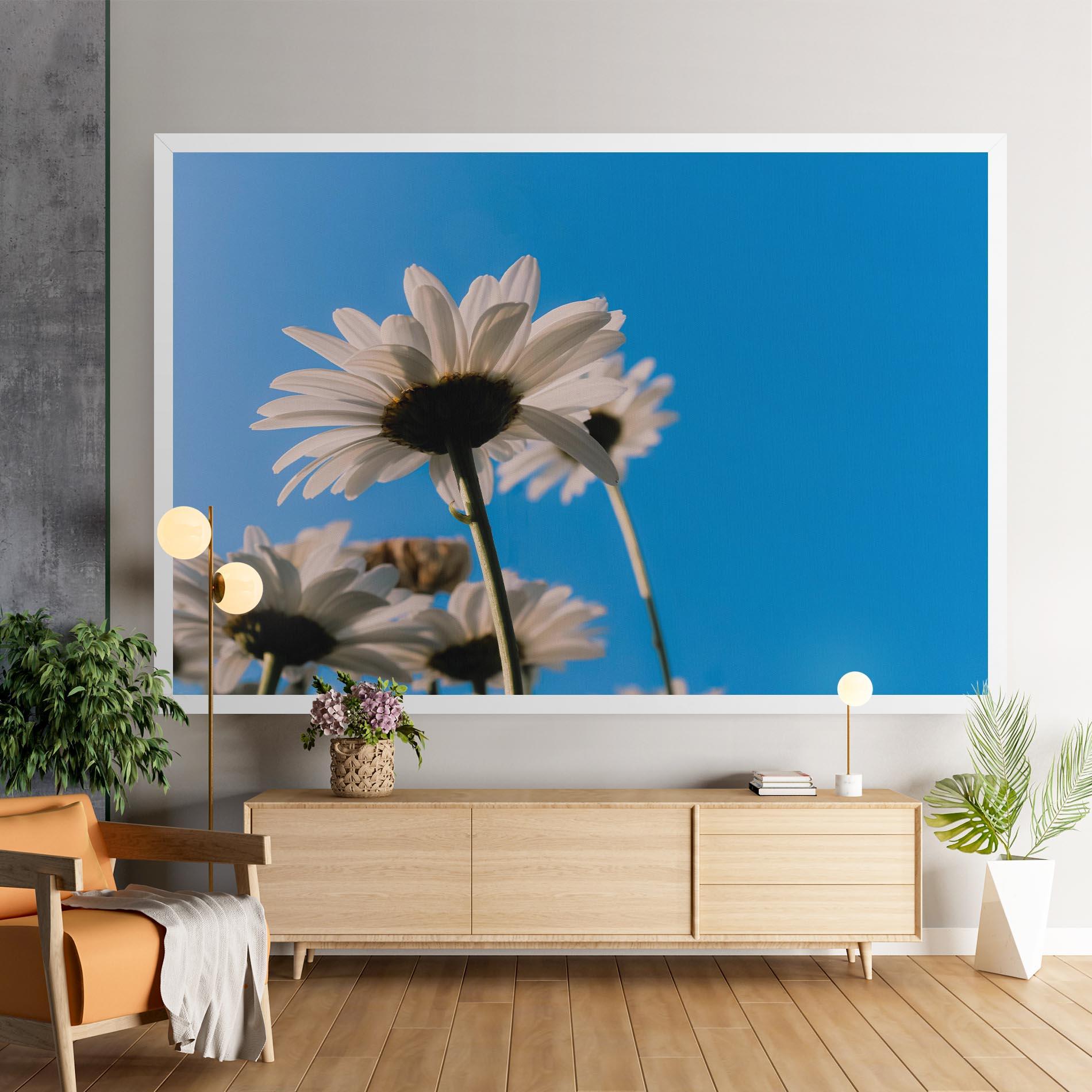 Vászonkép Blue Sky Daisy mockup 9