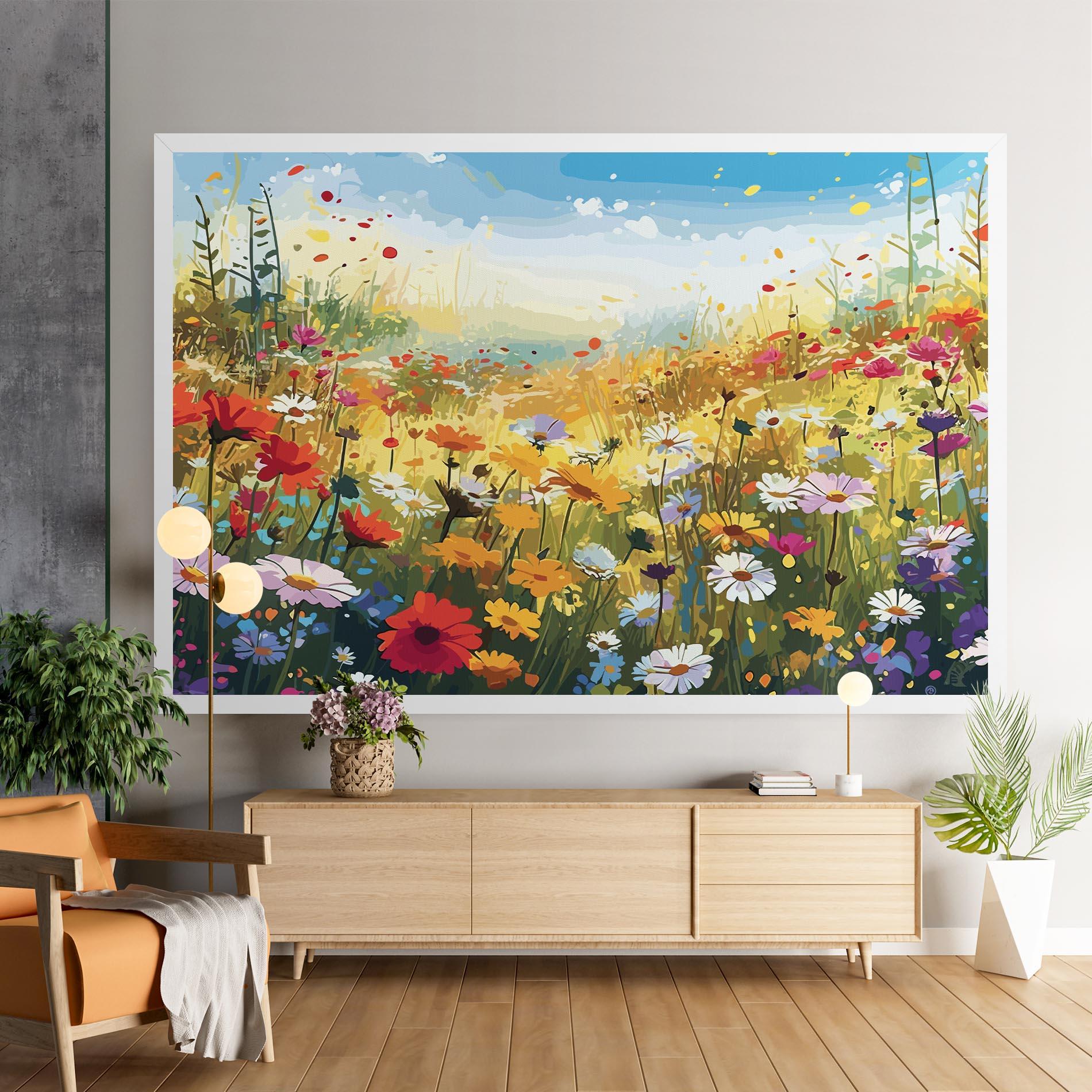 Vászonkép Colorful Daisy Mix mockup 9