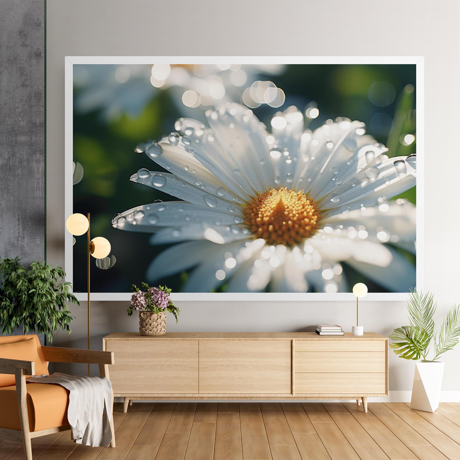Vászonkép Daisy After Rain Close Up mockup 9