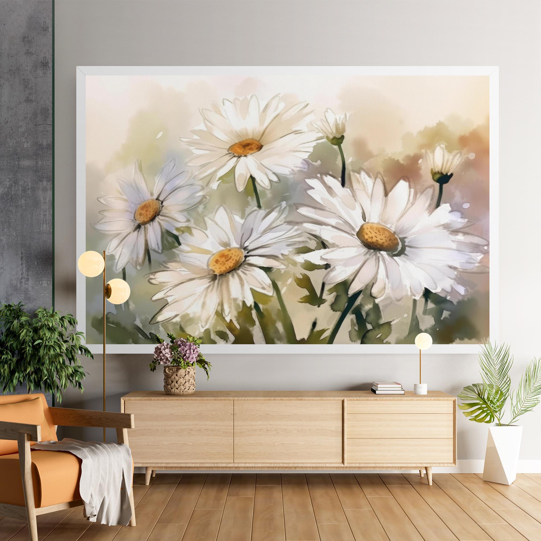 Vászonkép Daisy Painting mockup 9
