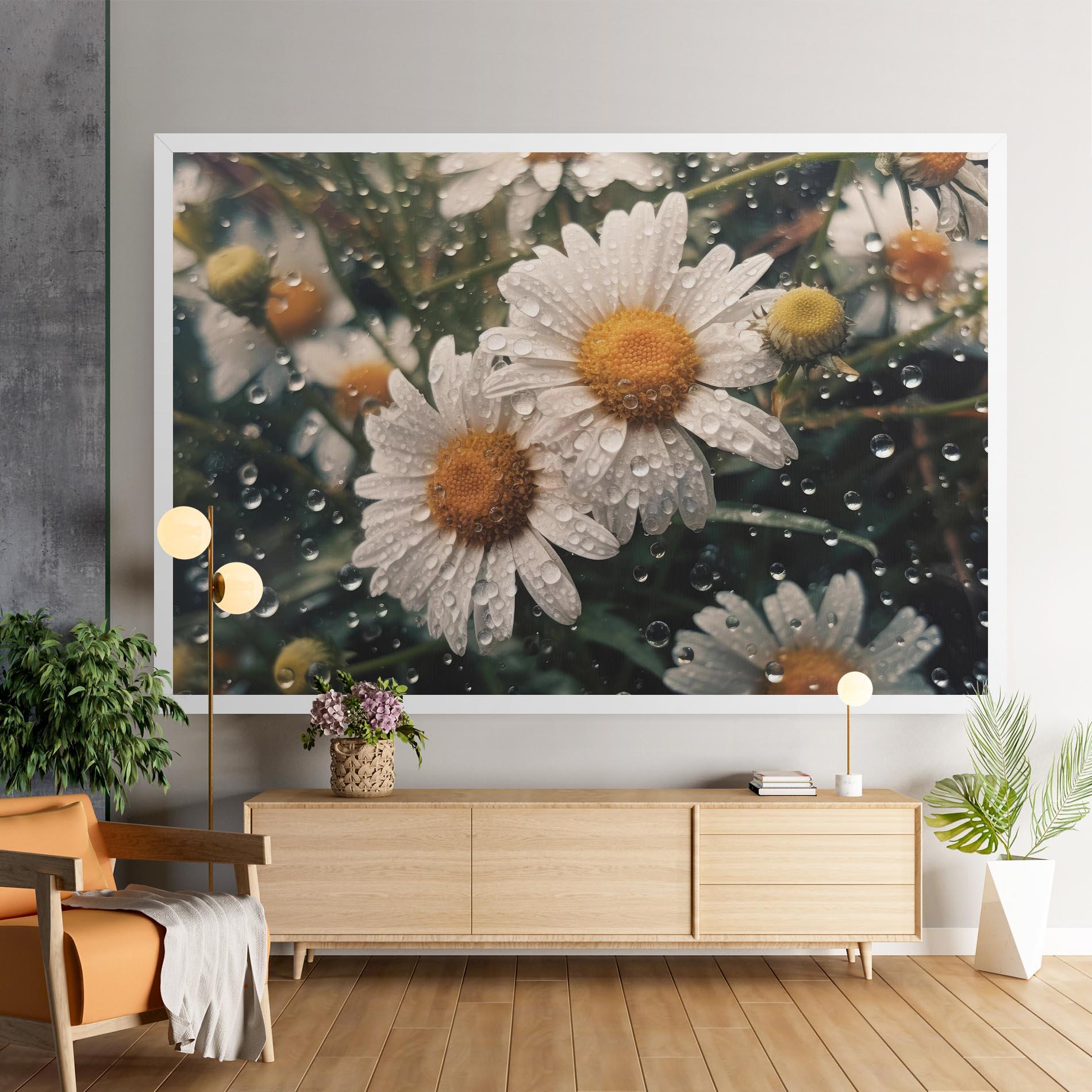 Vászonkép Daisy View After Rain mockup 9