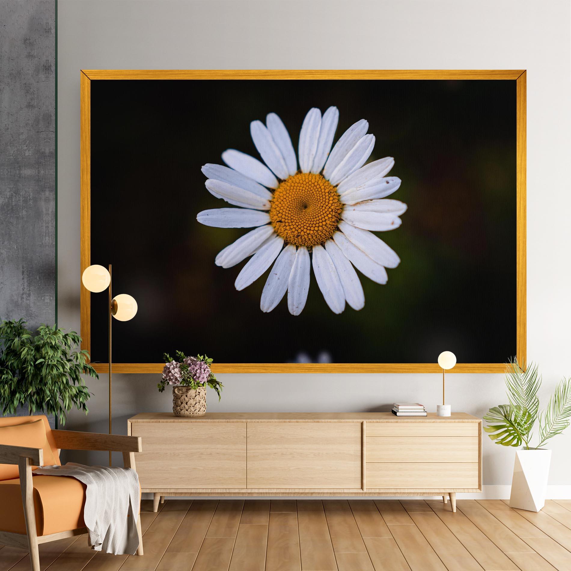Vászonkép Big Yellow Center Daisy mockup 9