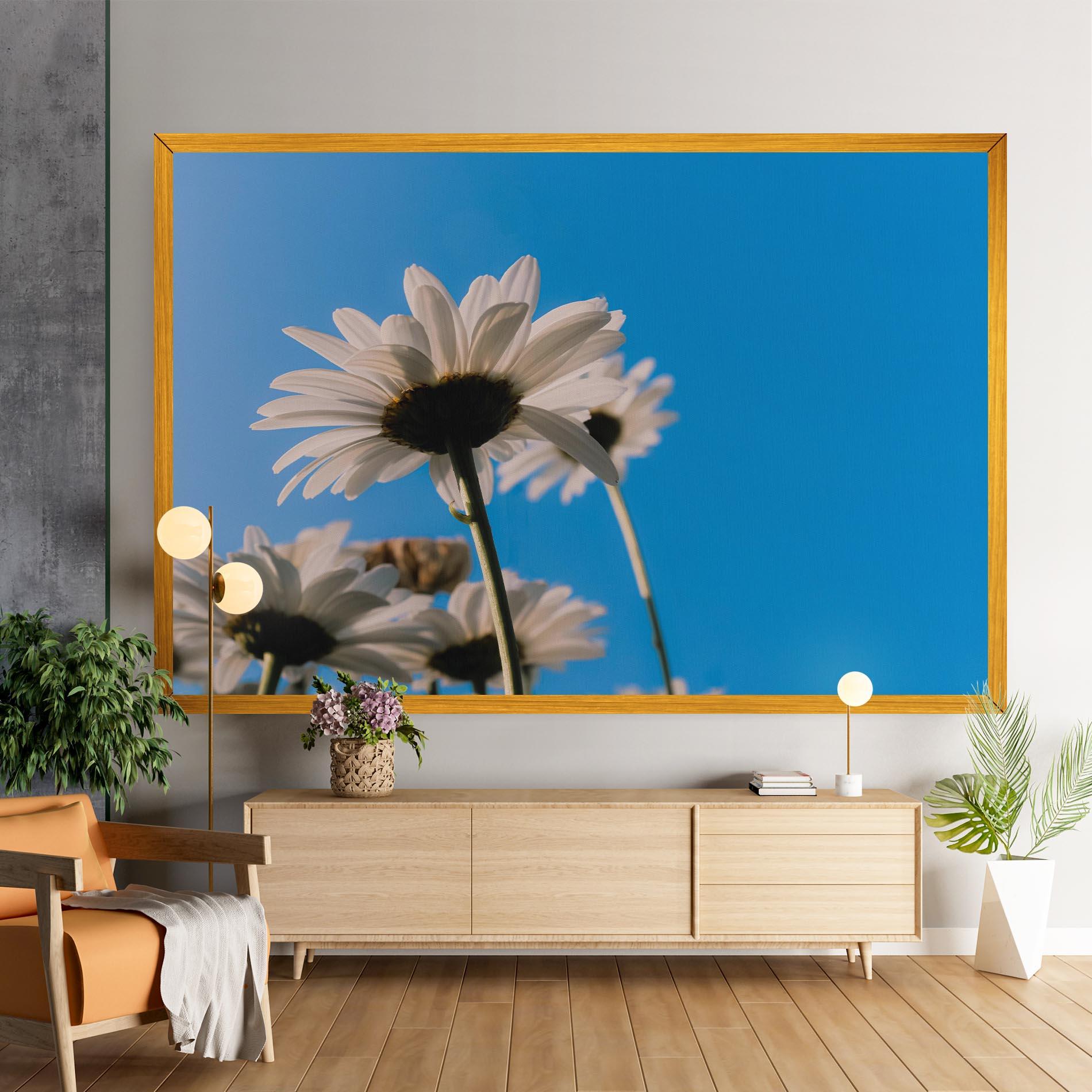 Vászonkép Blue Sky Daisy mockup 9
