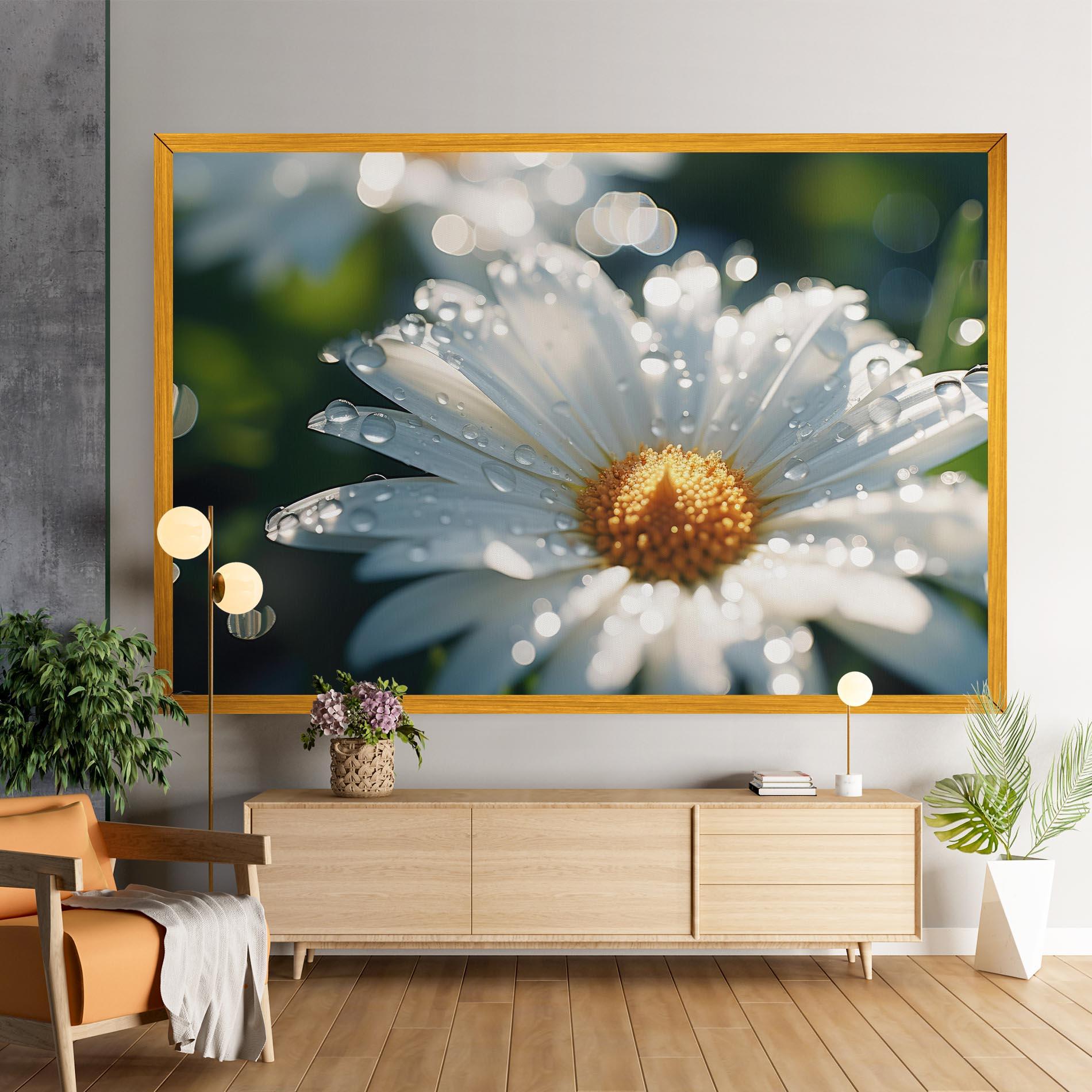 Vászonkép Daisy After Rain Close Up mockup 9