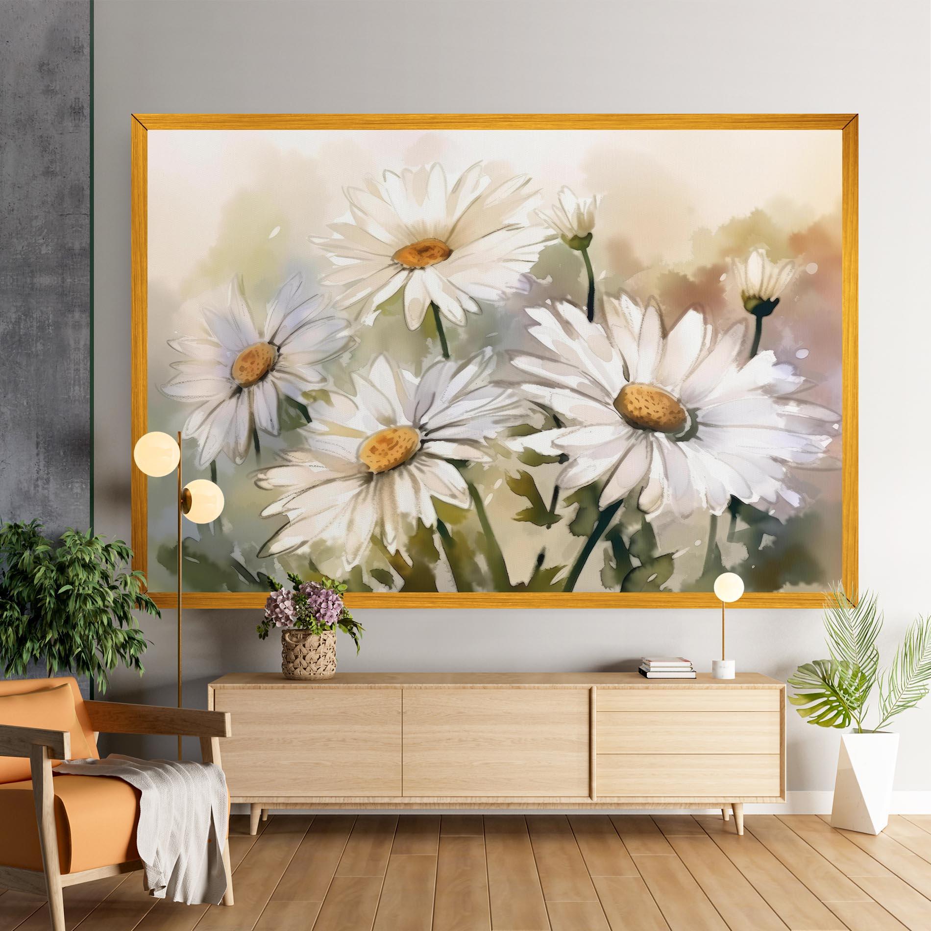 Vászonkép Daisy Painting mockup 9