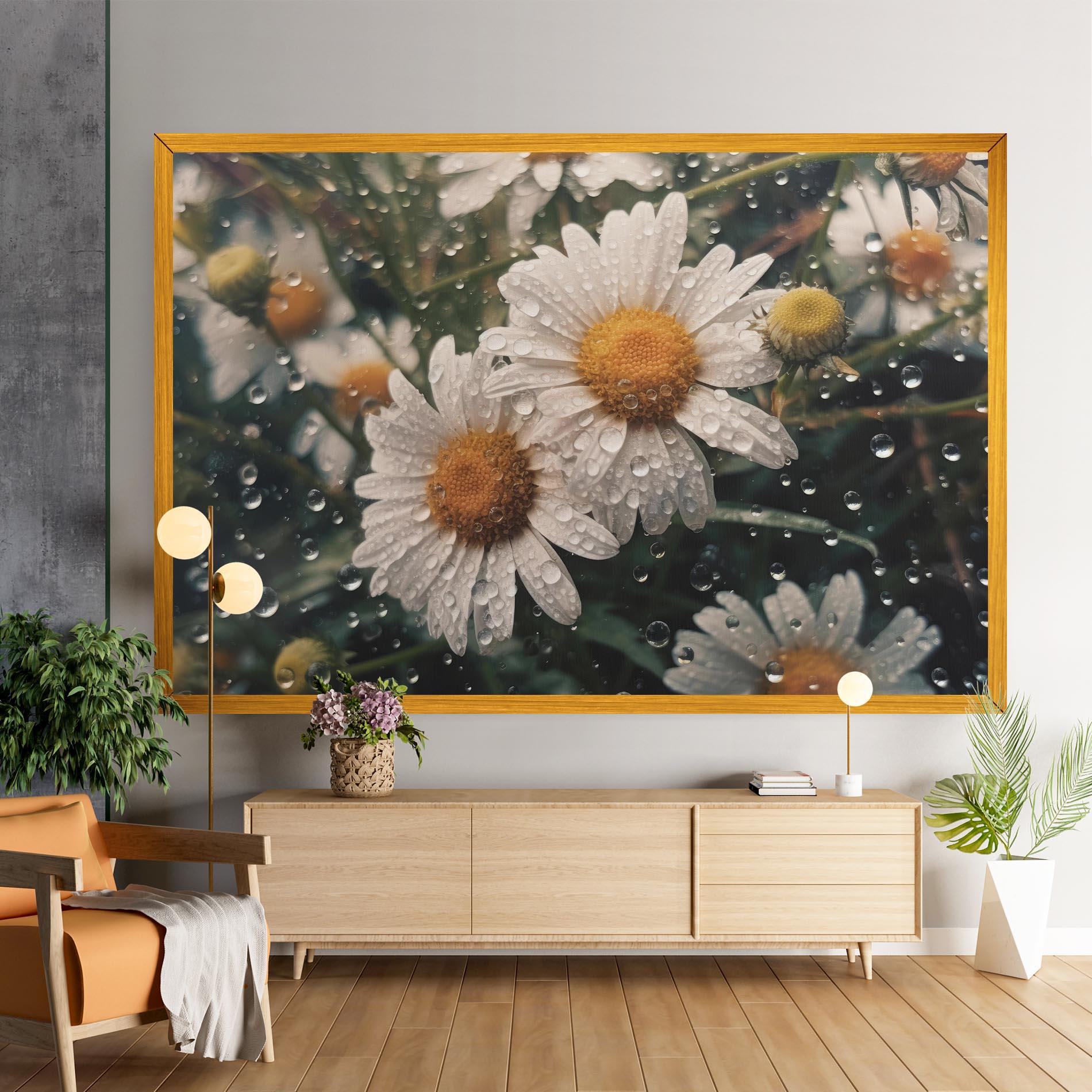 Vászonkép Daisy View After Rain mockup 9