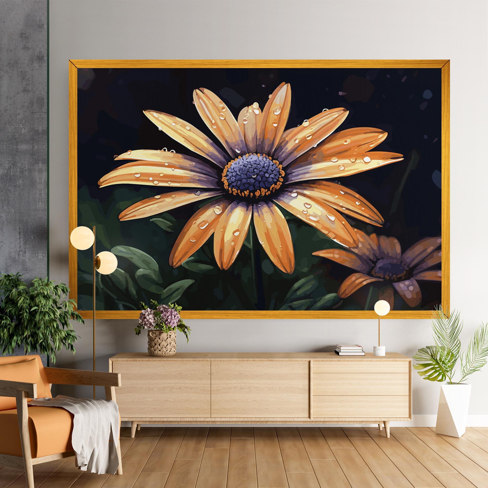 Vászonkép Orange Pretty Daisy mockup 9